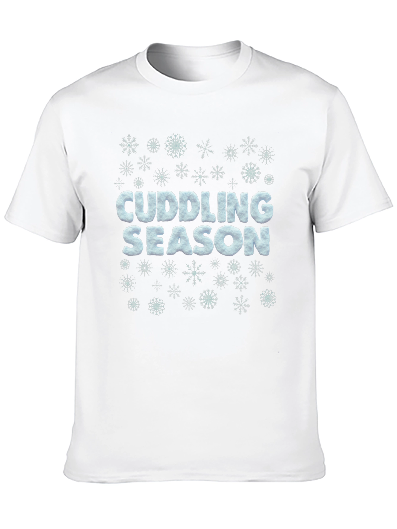 Cuddling Season Snowflake Black T-Shirt