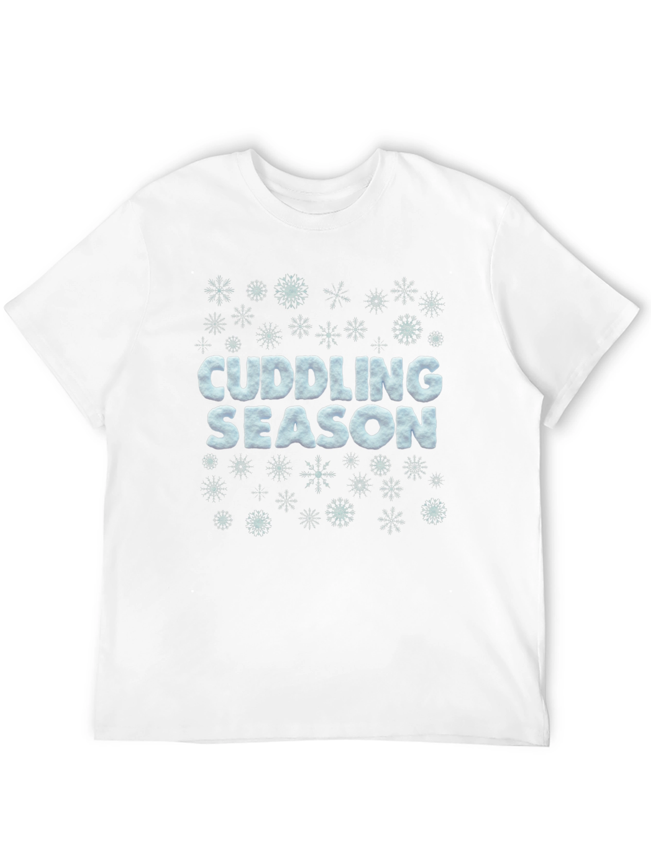 Cuddling Season Snowflake Black T-Shirt