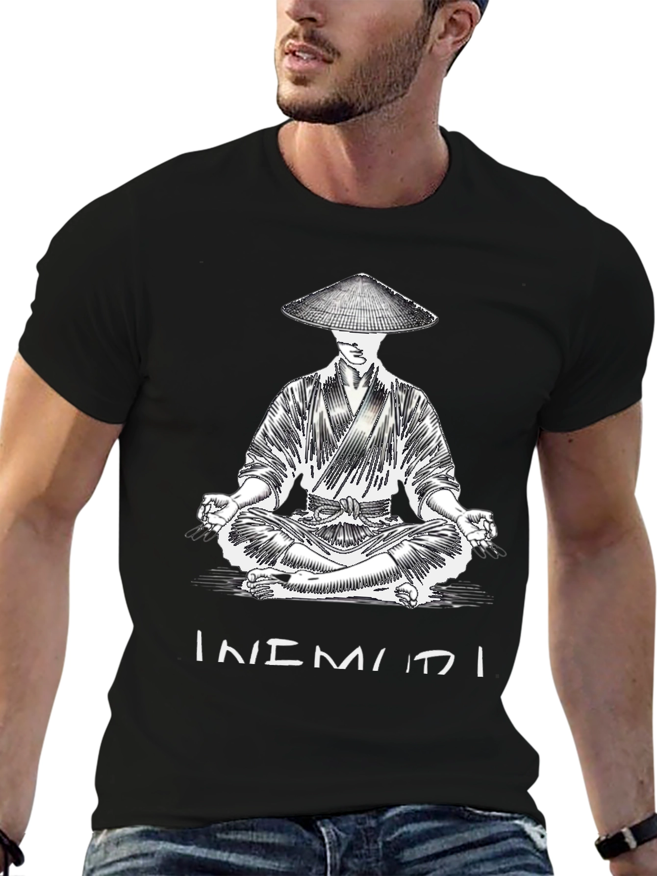 Meditating Samurai Graphic T-Shirt