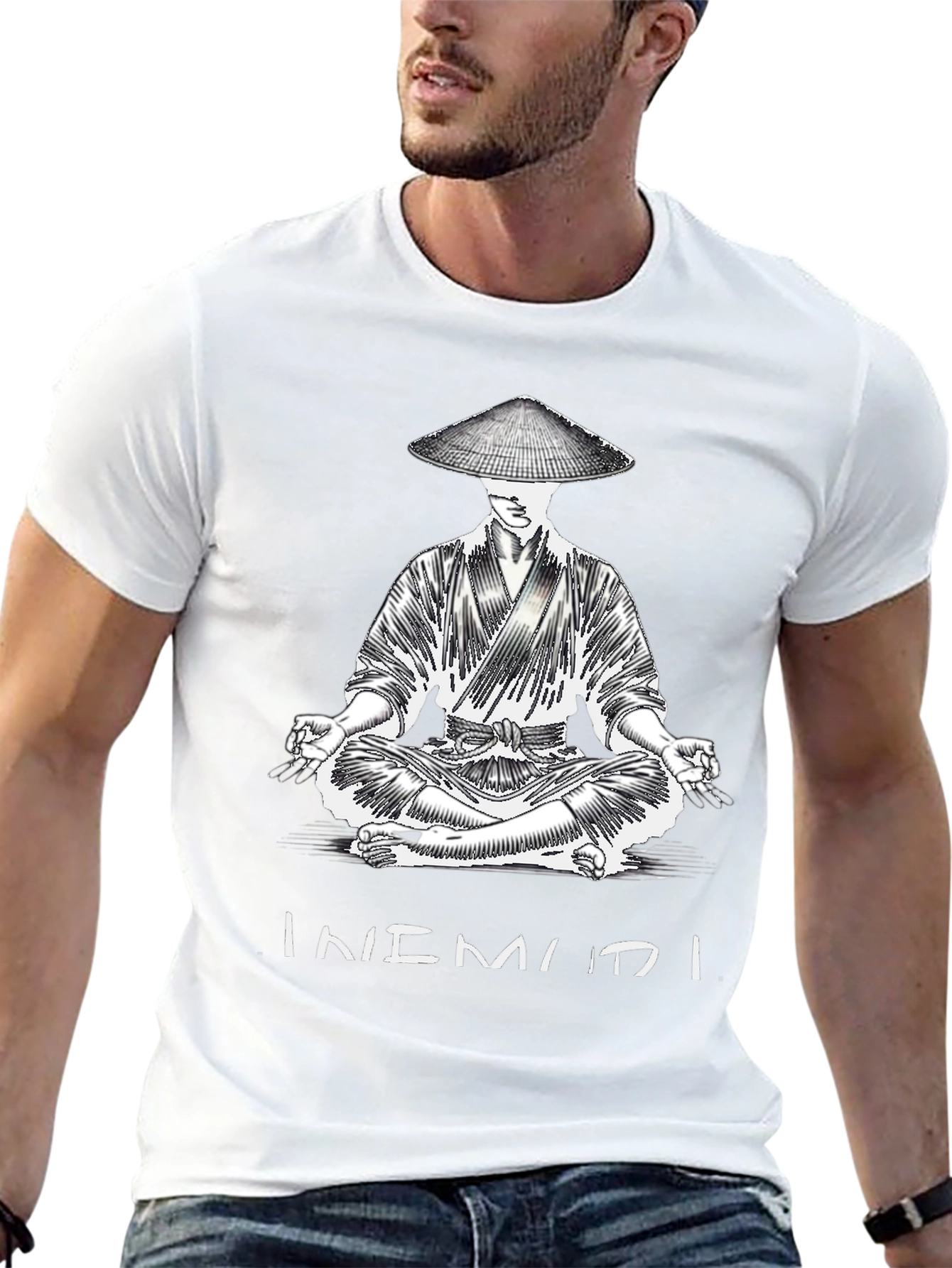 Meditating Samurai Graphic T-Shirt