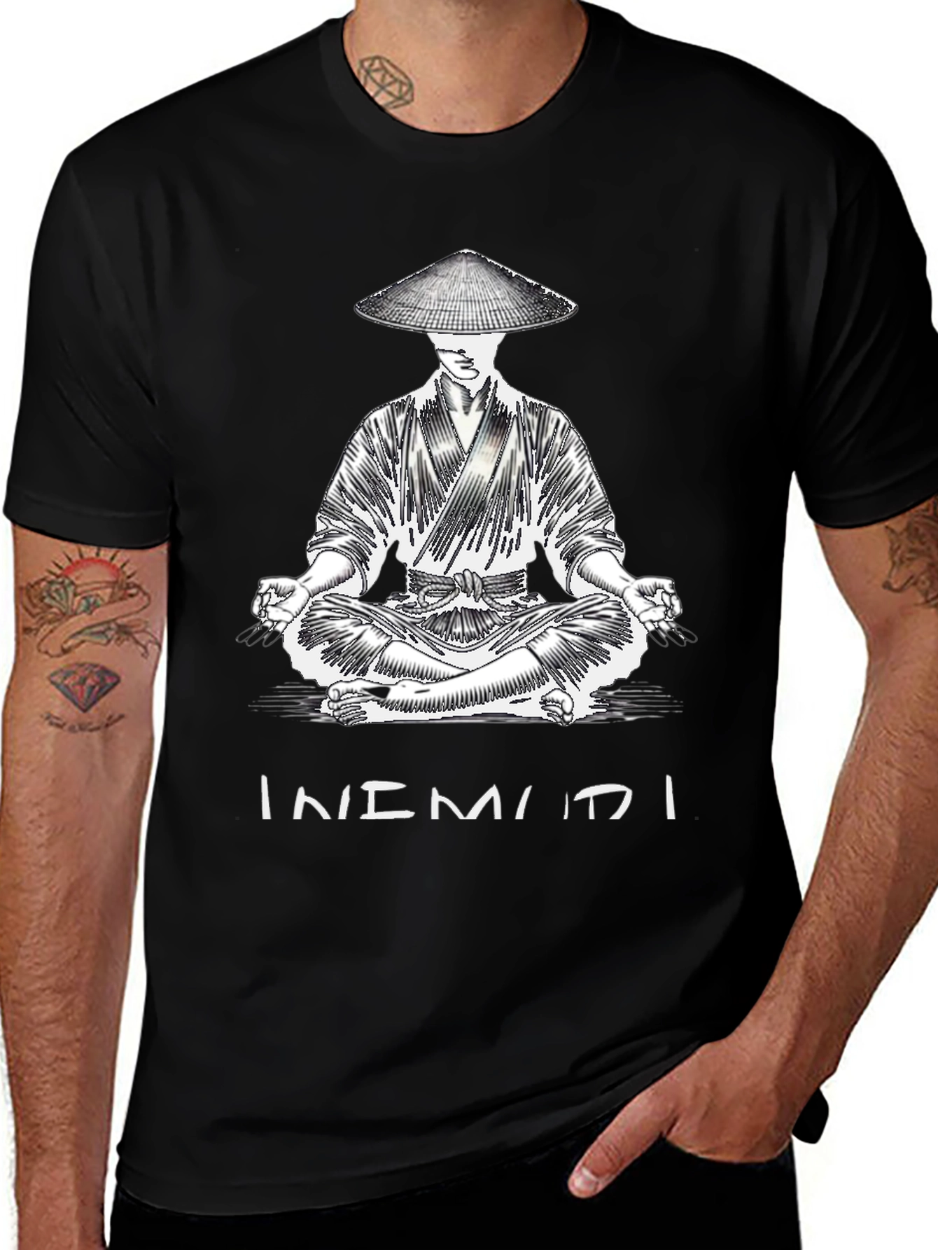 Meditating Samurai Graphic T-Shirt