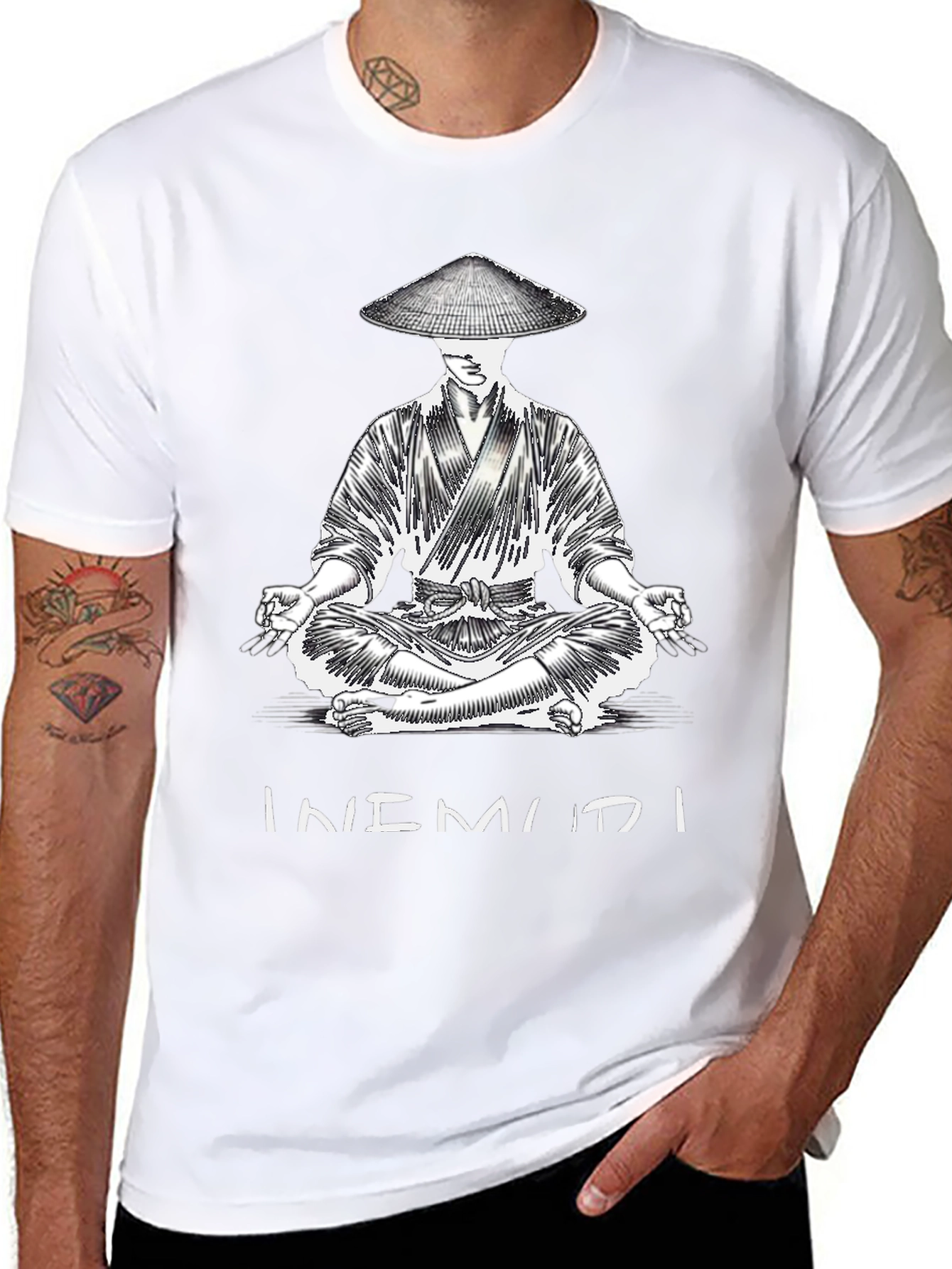 Meditating Samurai Graphic T-Shirt