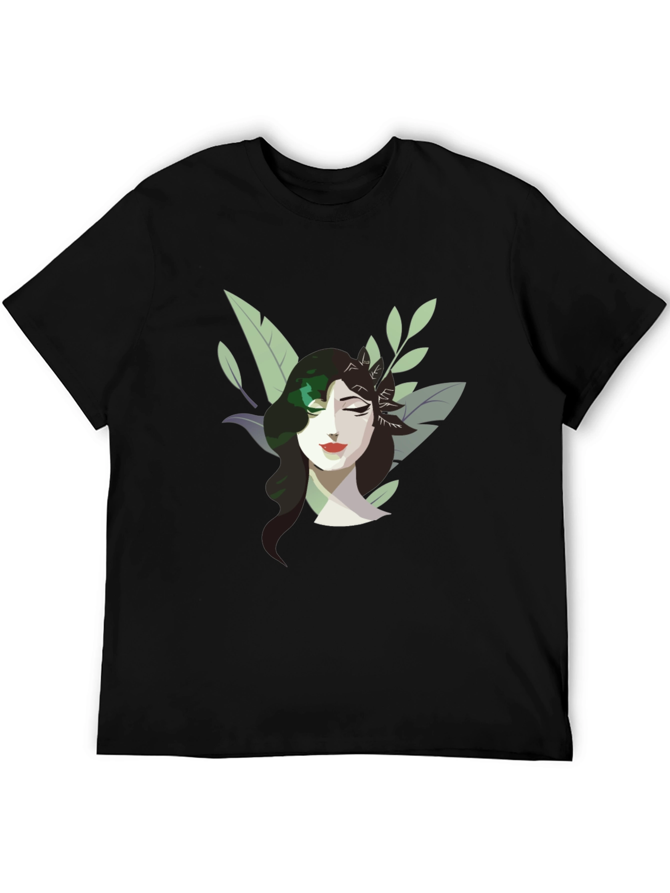 Nature Woman Graphic Tee - Stylish Black T-Shirt