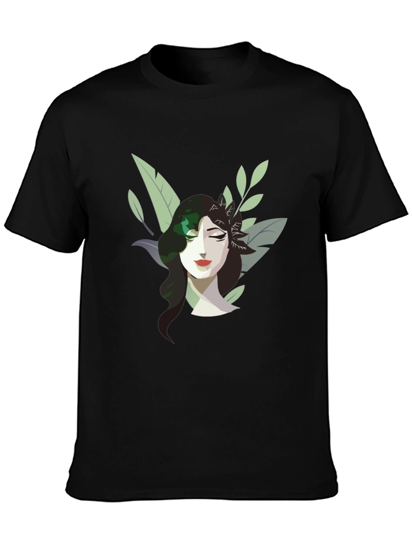 Nature Woman Graphic Tee - Stylish Black T-Shirt