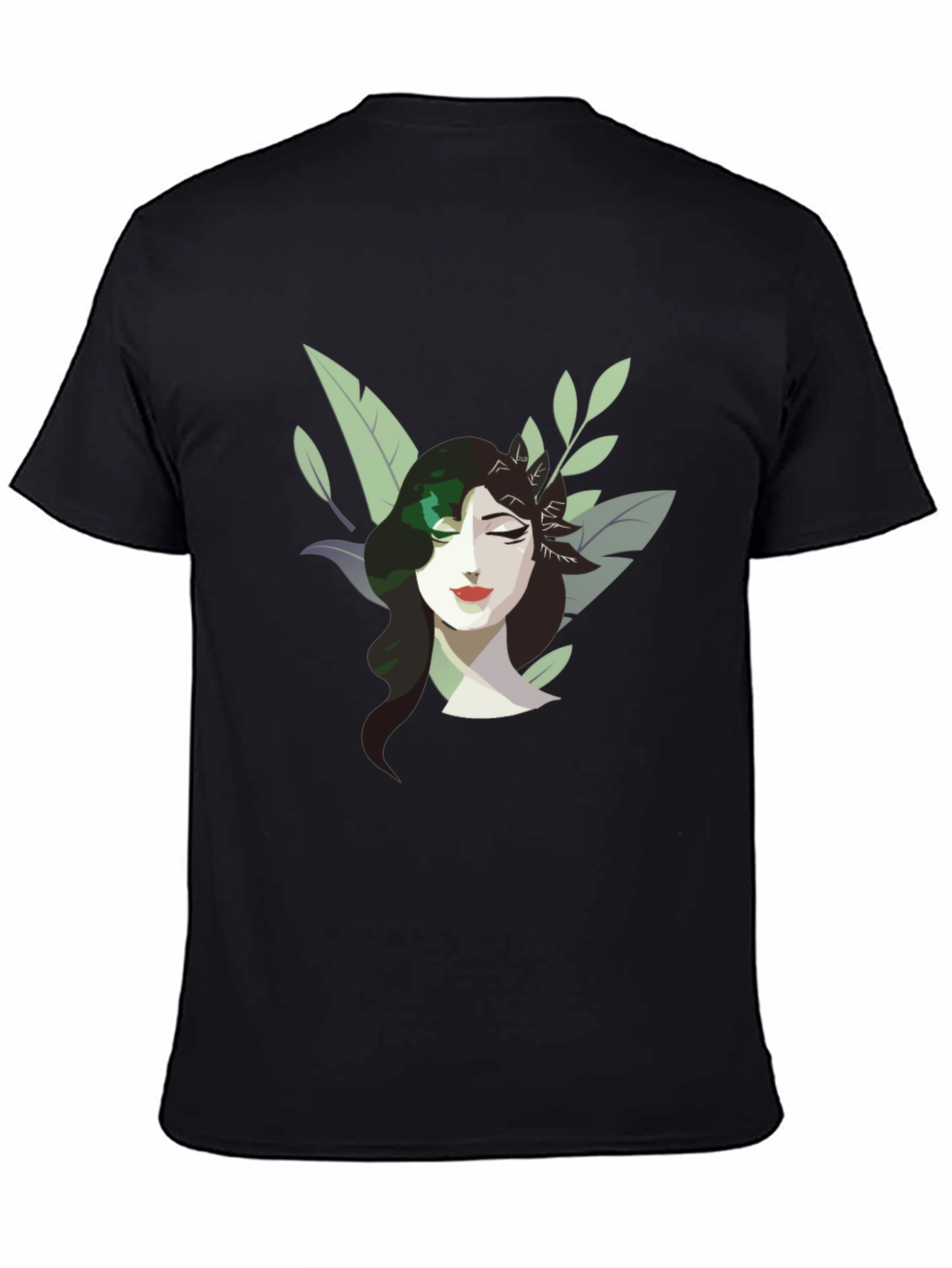 Nature Woman Graphic Tee - Stylish Black T-Shirt