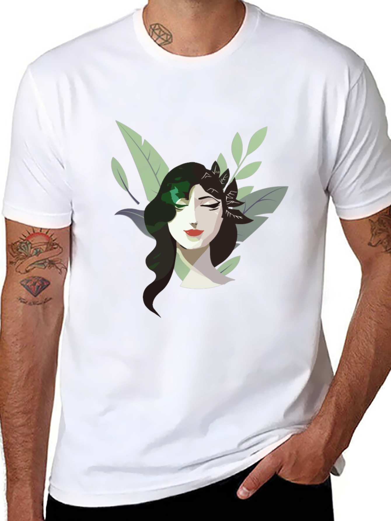 Nature Woman Graphic Tee - Stylish Black T-Shirt