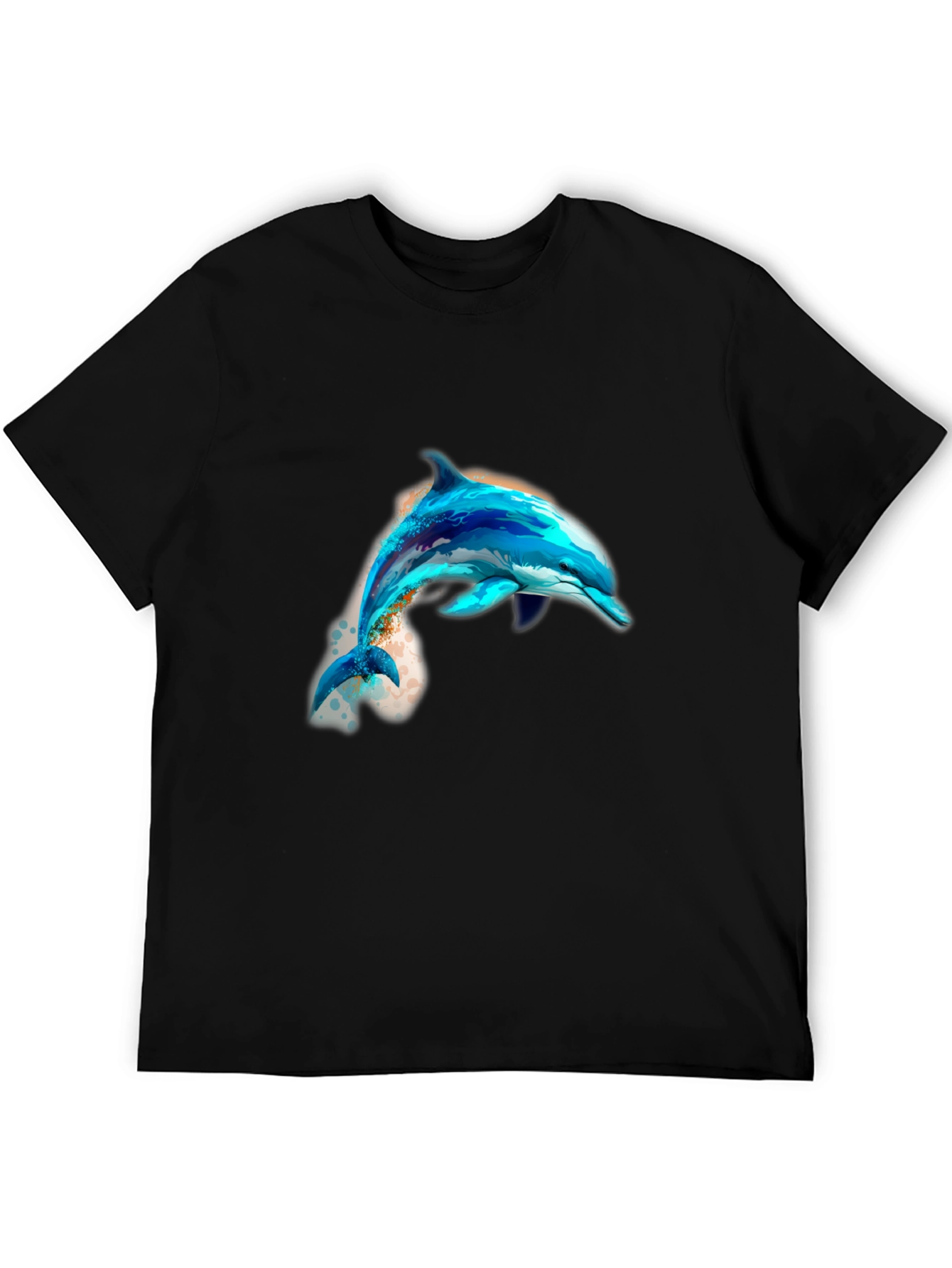 Dolphin Graphic Black T-Shirt