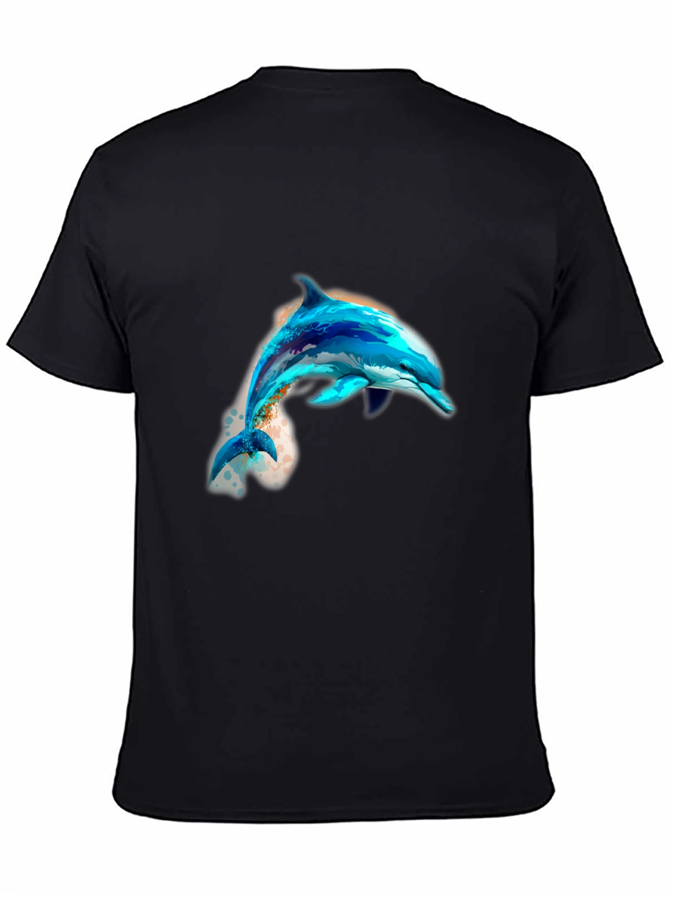 Dolphin Graphic Black T-Shirt