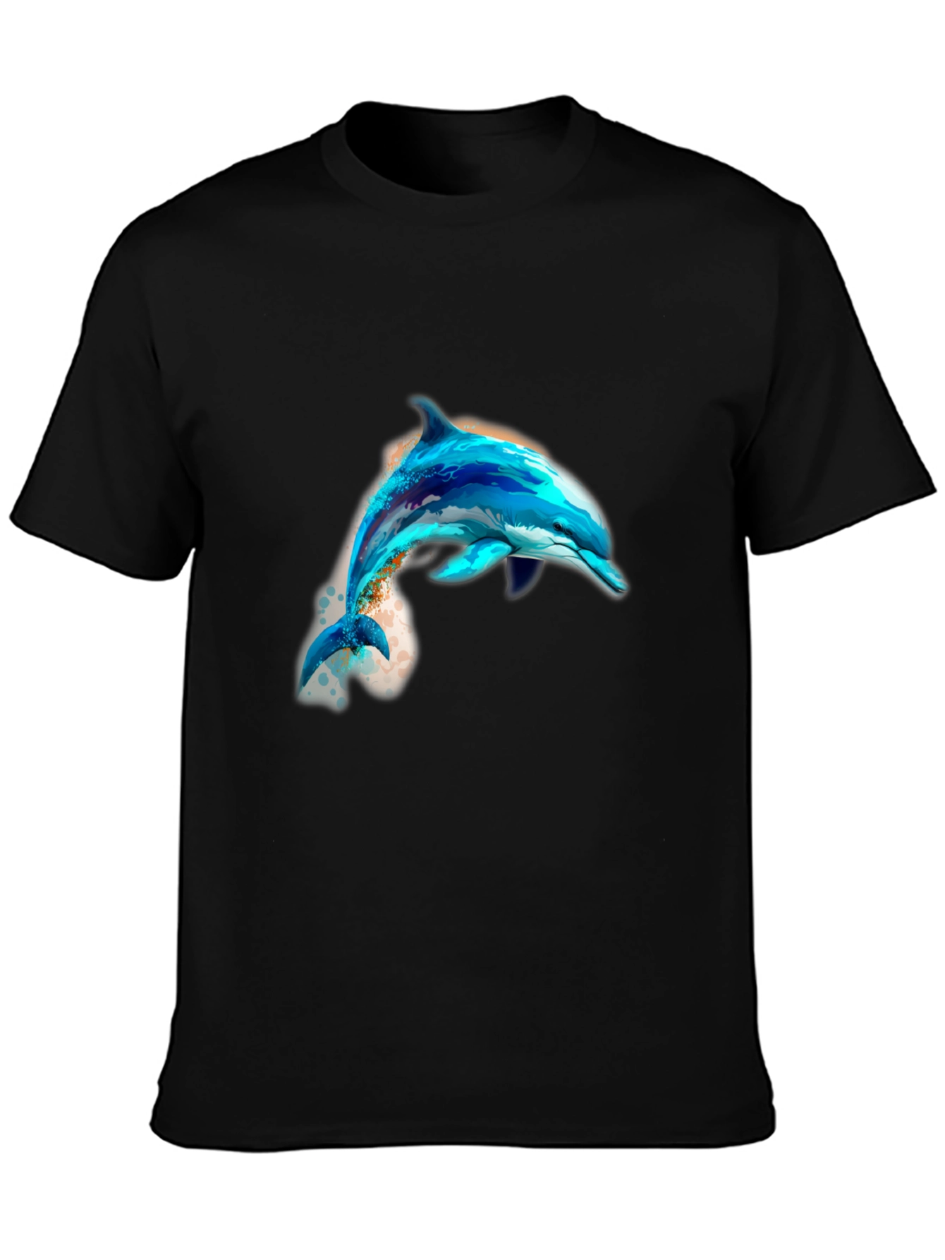 Dolphin Graphic Black T-Shirt