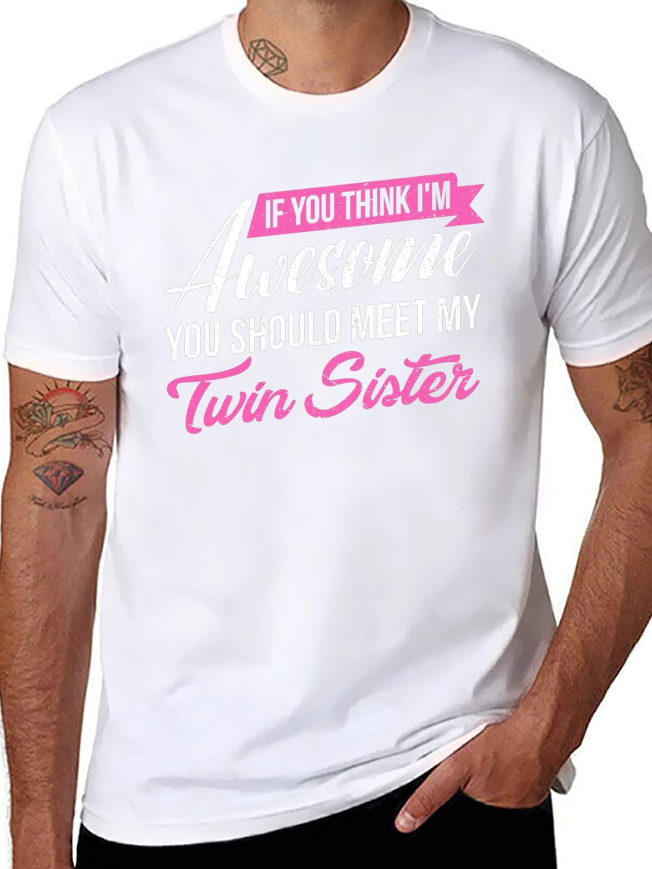Awesome Twin Sister T-Shirt - Funny Novelty Tee
