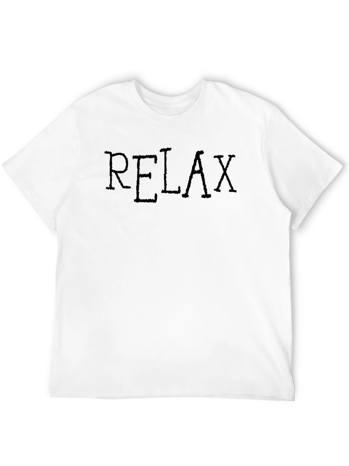 Relax Black Graphic T-Shirt - Mens Casual Wear