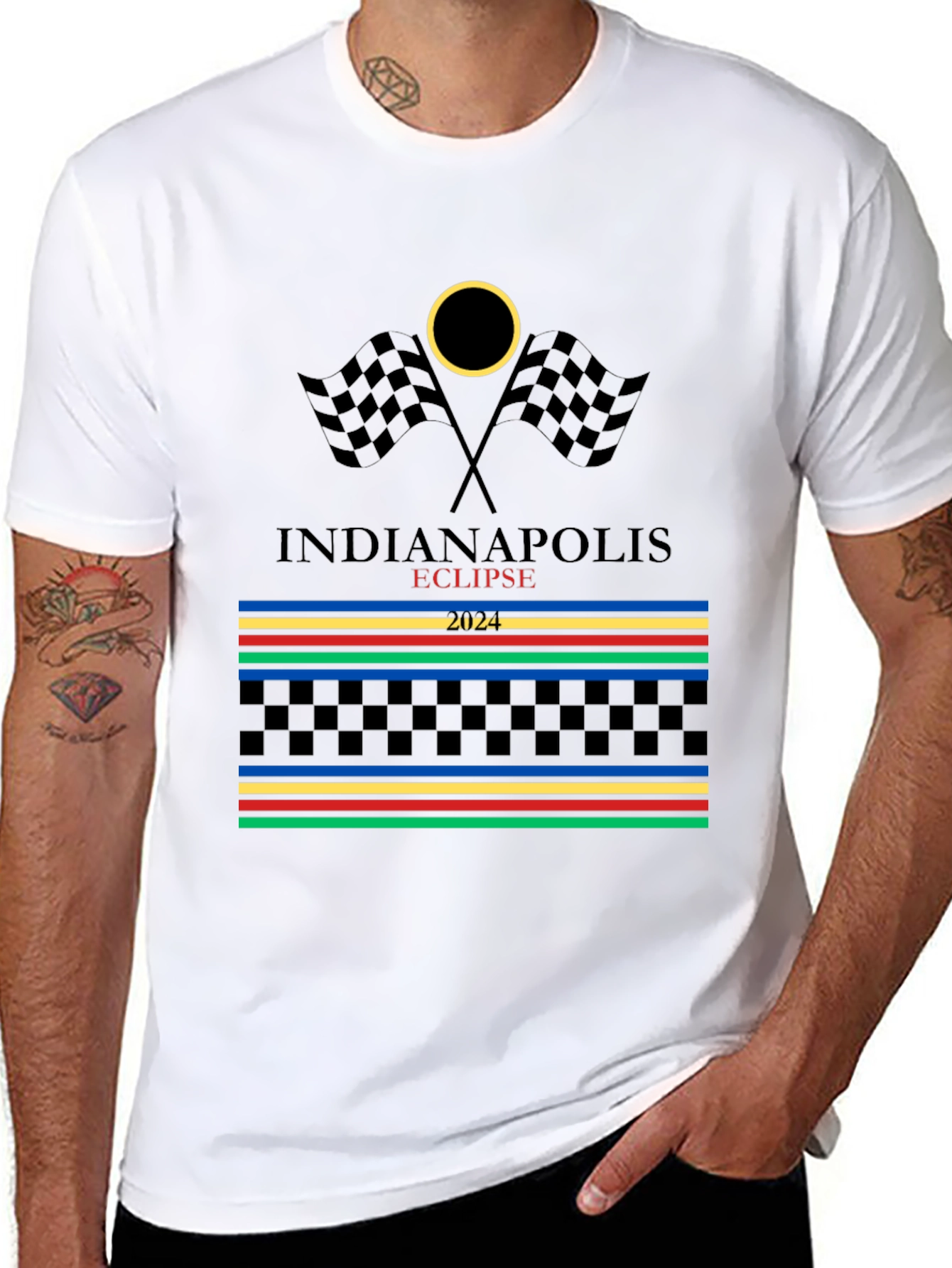 Indianapolis Eclipse 2024 Graphic T-Shirt