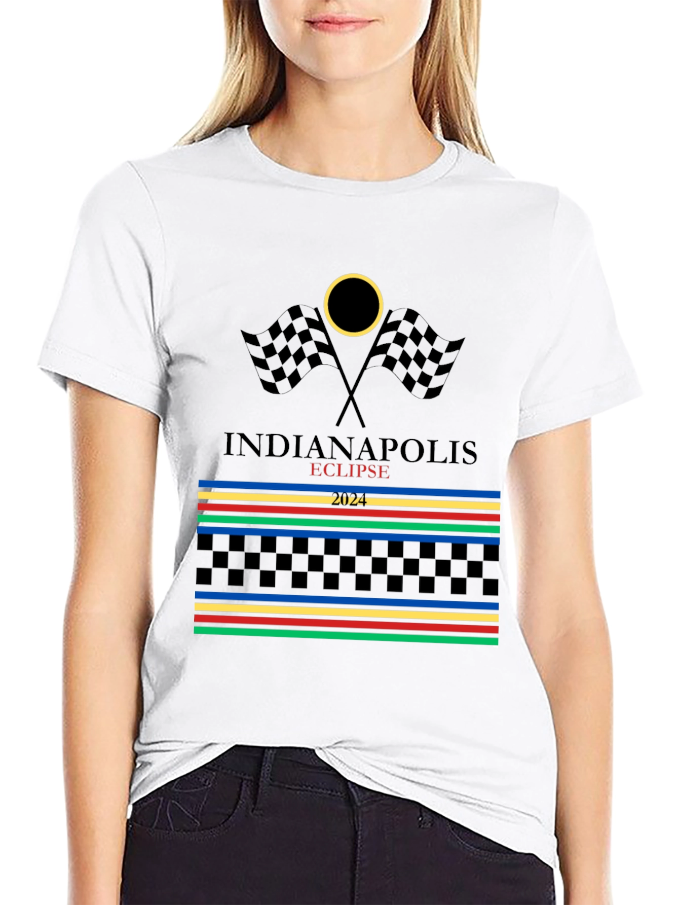 Indianapolis Eclipse 2024 Graphic T-Shirt