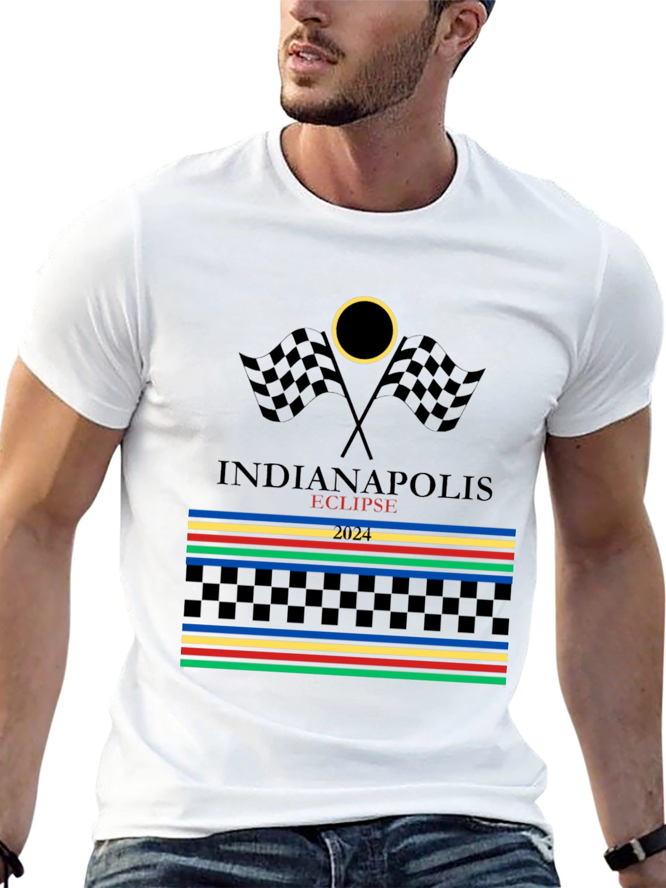 Indianapolis Eclipse 2024 Graphic T-Shirt
