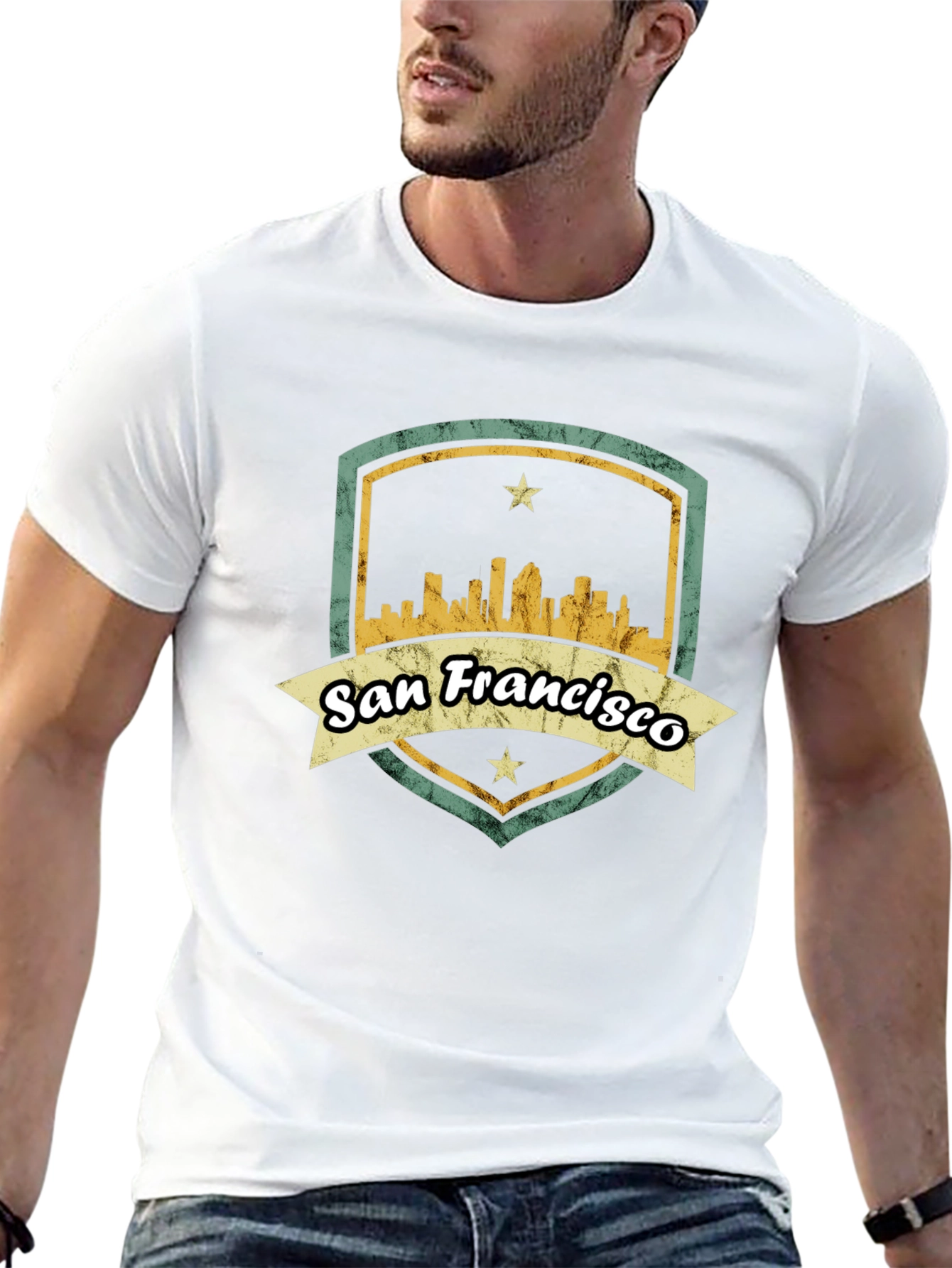 San Francisco Skyline T-Shirt - Retro Design