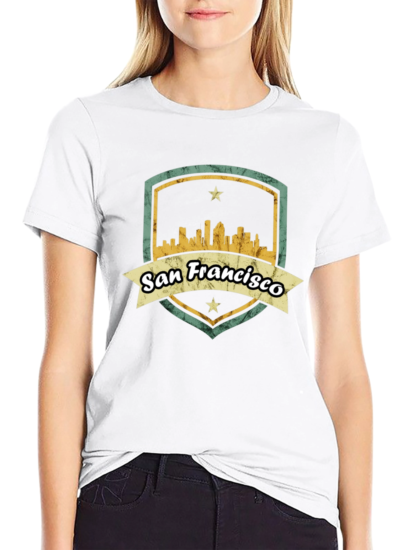 San Francisco Skyline T-Shirt - Retro Design