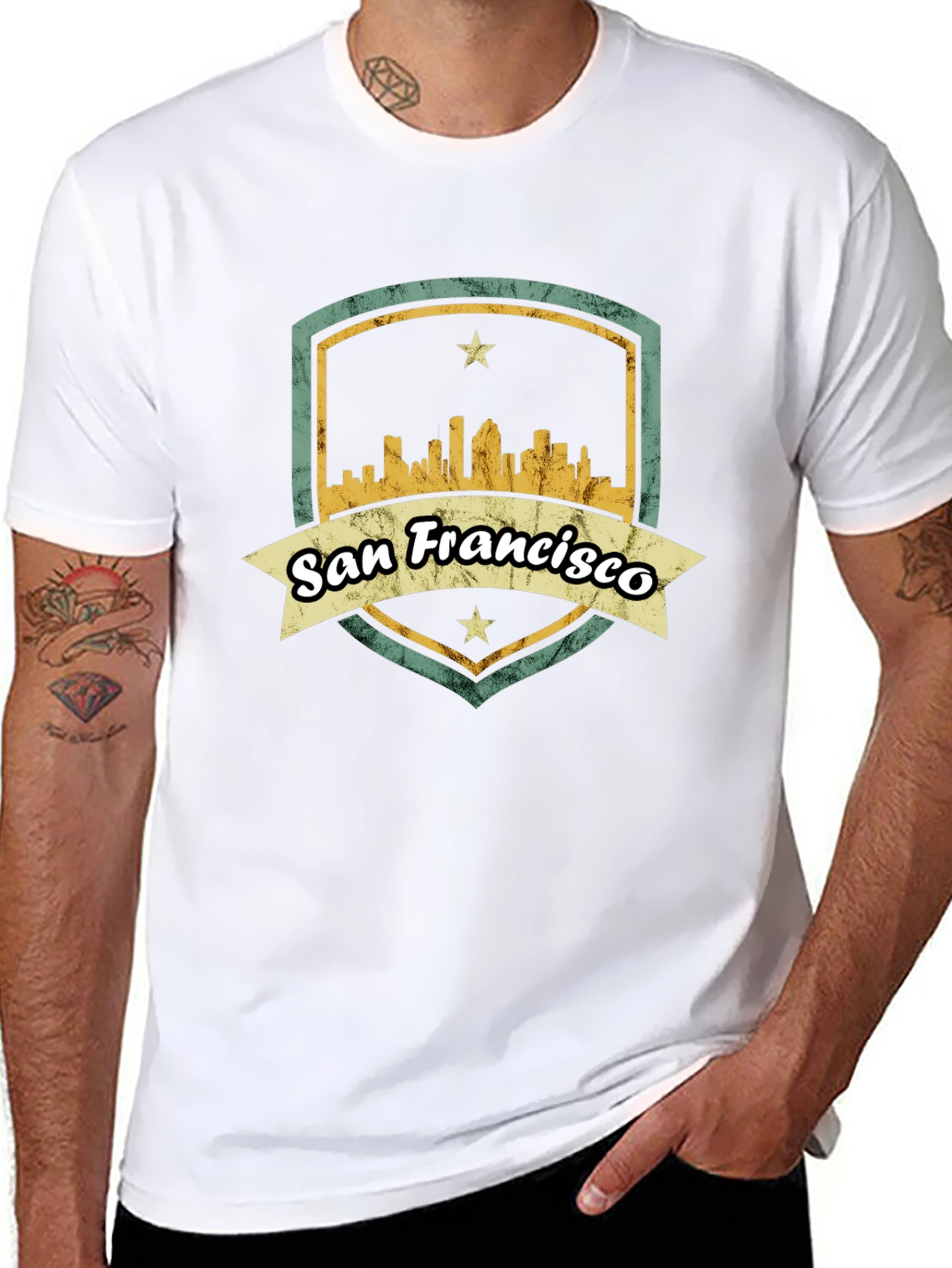 San Francisco Skyline T-Shirt - Retro Design