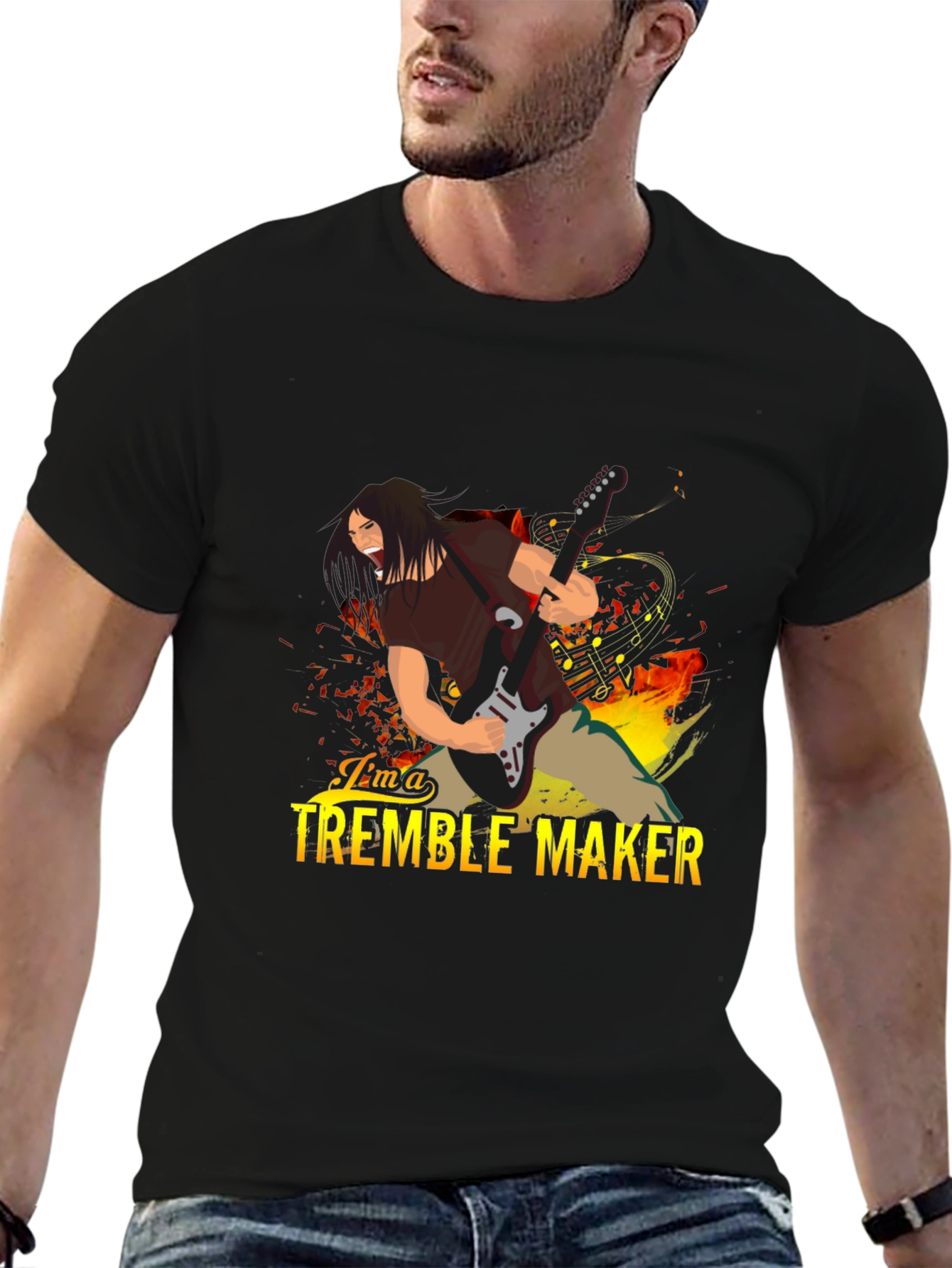 Tremble Maker Graphic Tee - Black Cotton T-Shirt