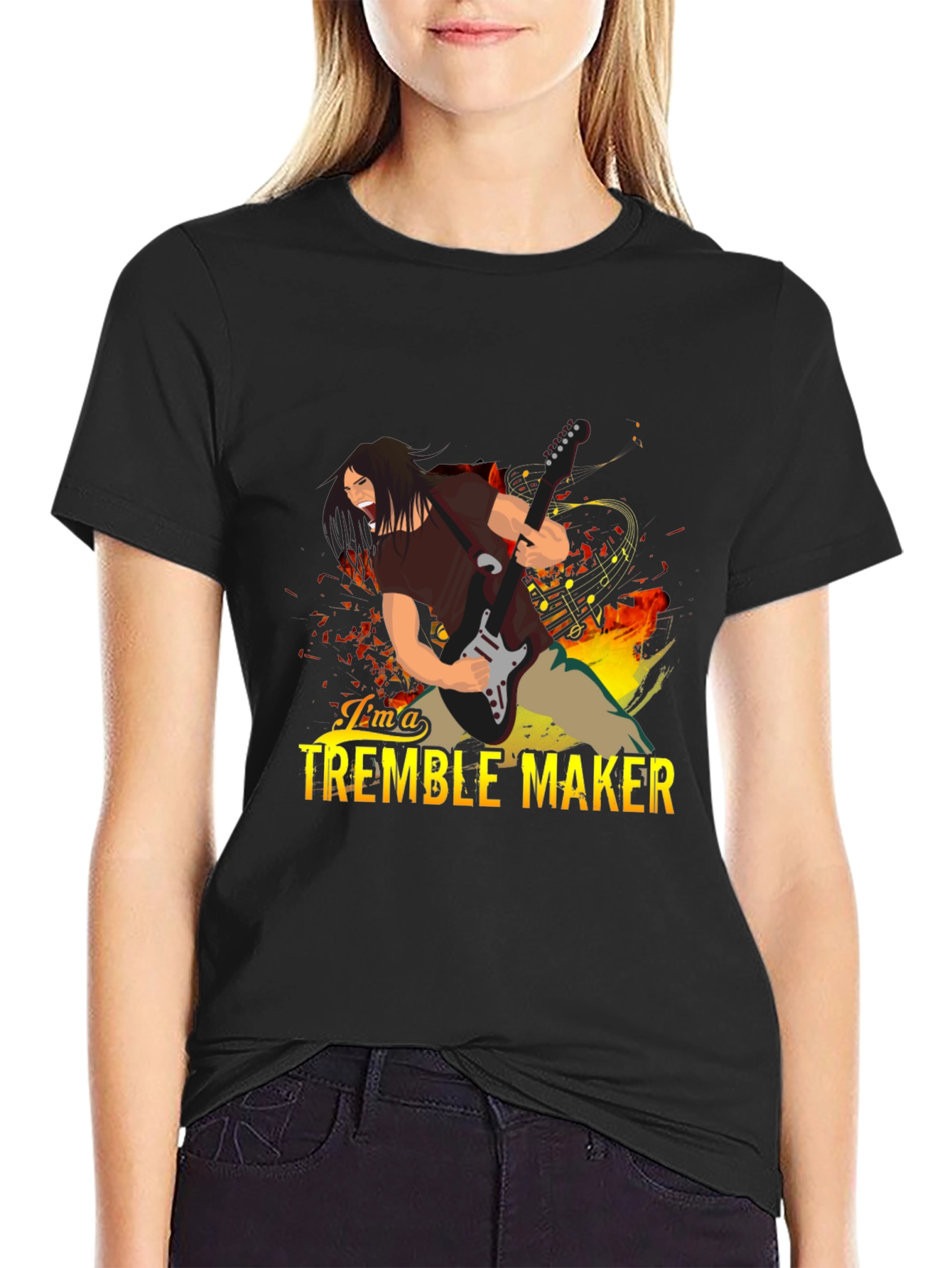 Tremble Maker Graphic Tee - Black Cotton T-Shirt