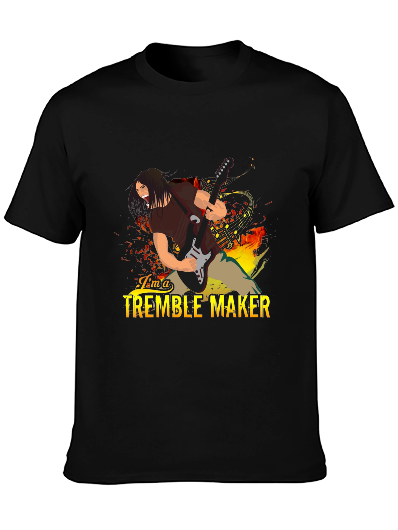Tremble Maker Graphic Tee - Black Cotton T-Shirt