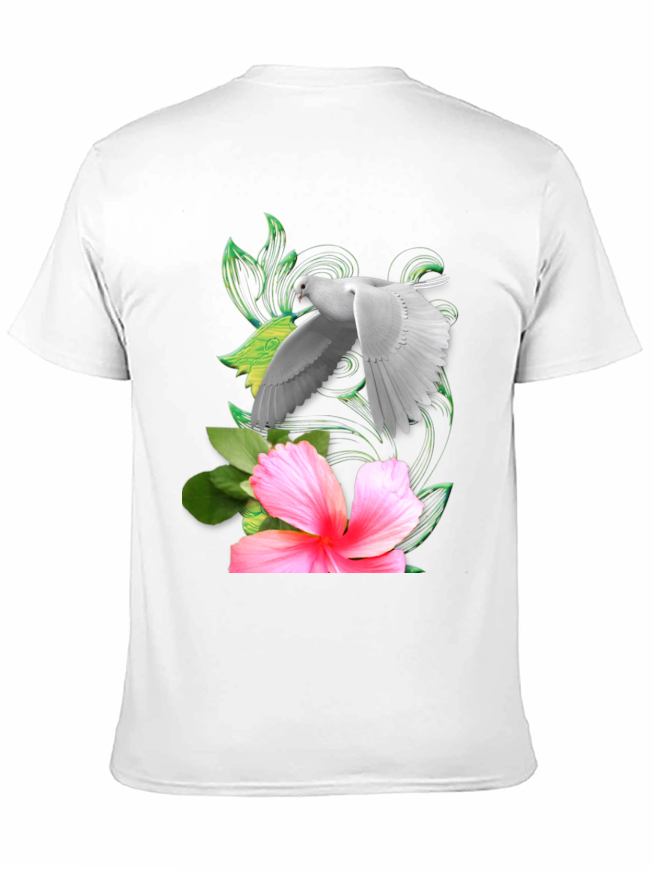 Dove & Hibiscus Graphic T-Shirt
