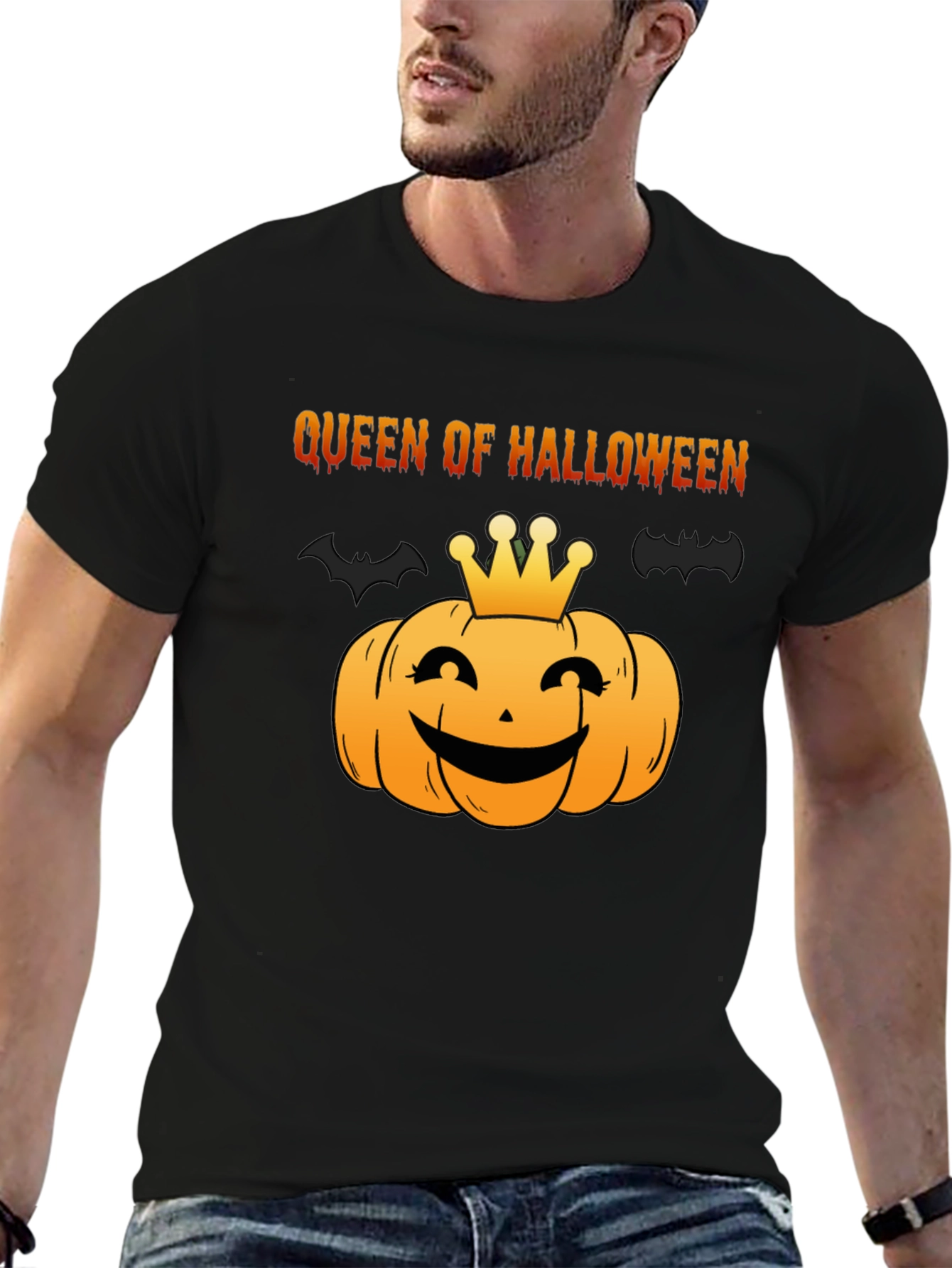Queen of Halloween T-Shirt - Pumpkin Graphic Tee