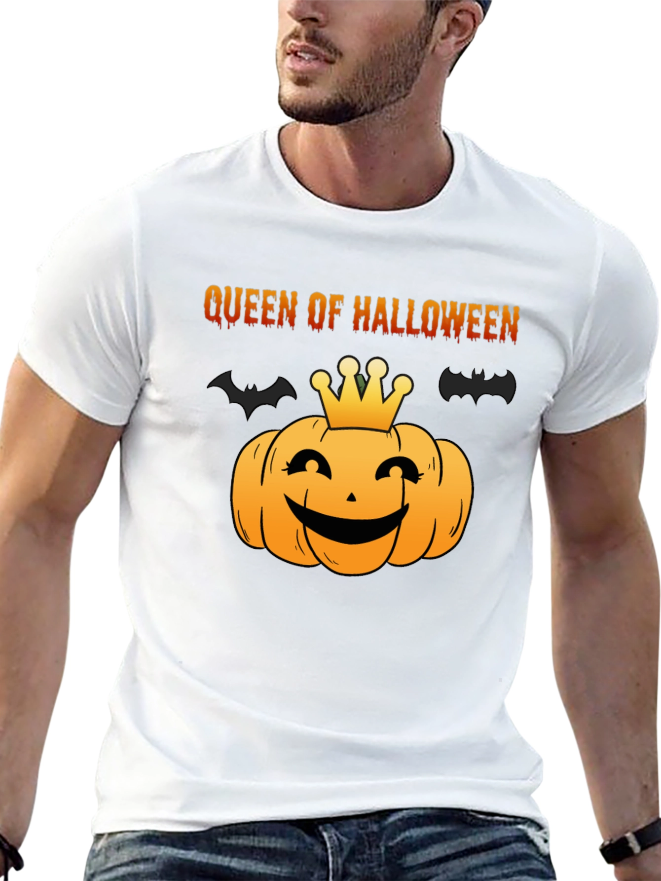 Queen of Halloween T-Shirt - Pumpkin Graphic Tee