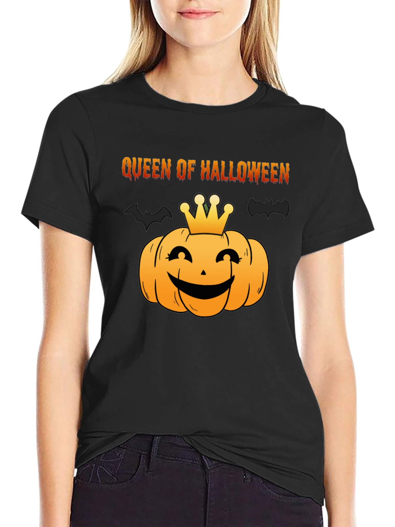 Queen of Halloween T-Shirt - Pumpkin Graphic Tee