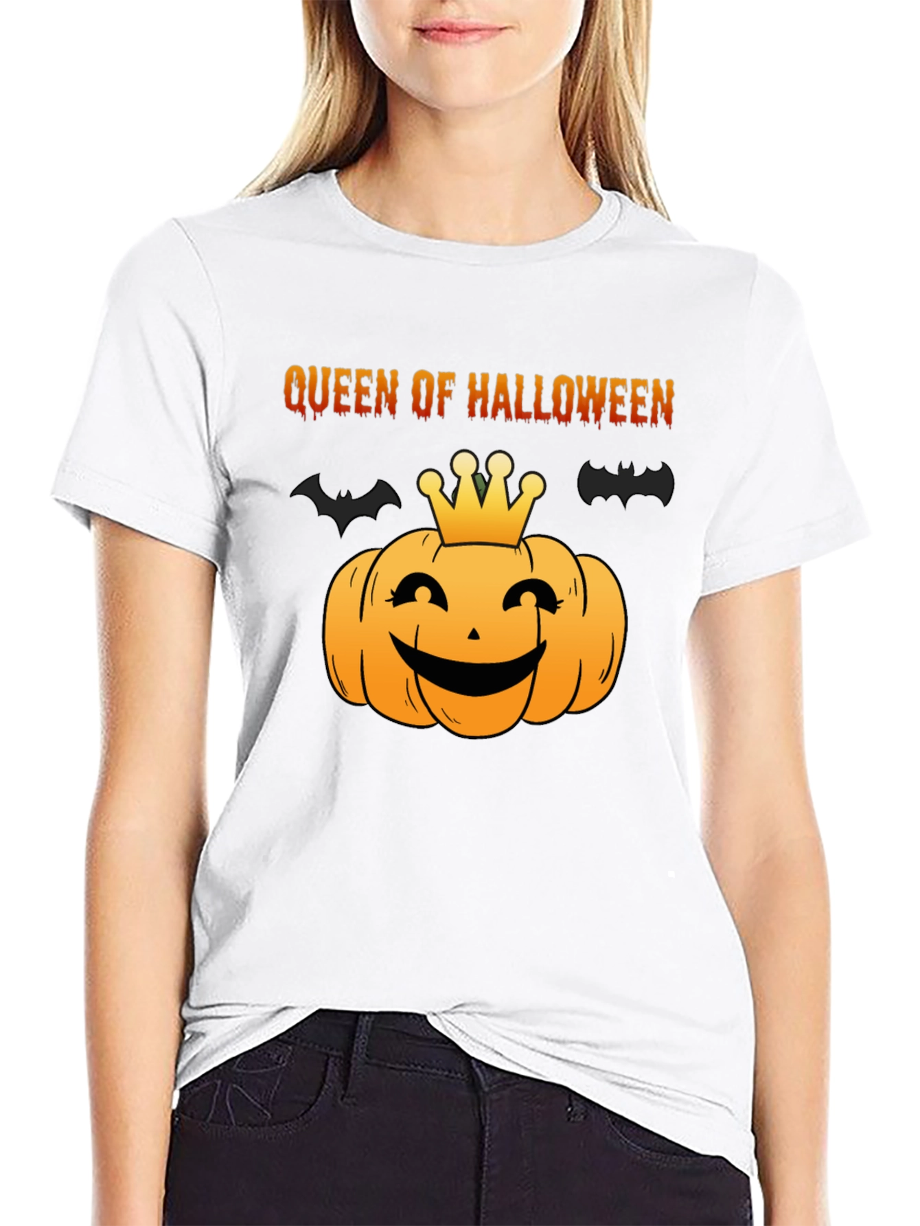 Queen of Halloween T-Shirt - Pumpkin Graphic Tee
