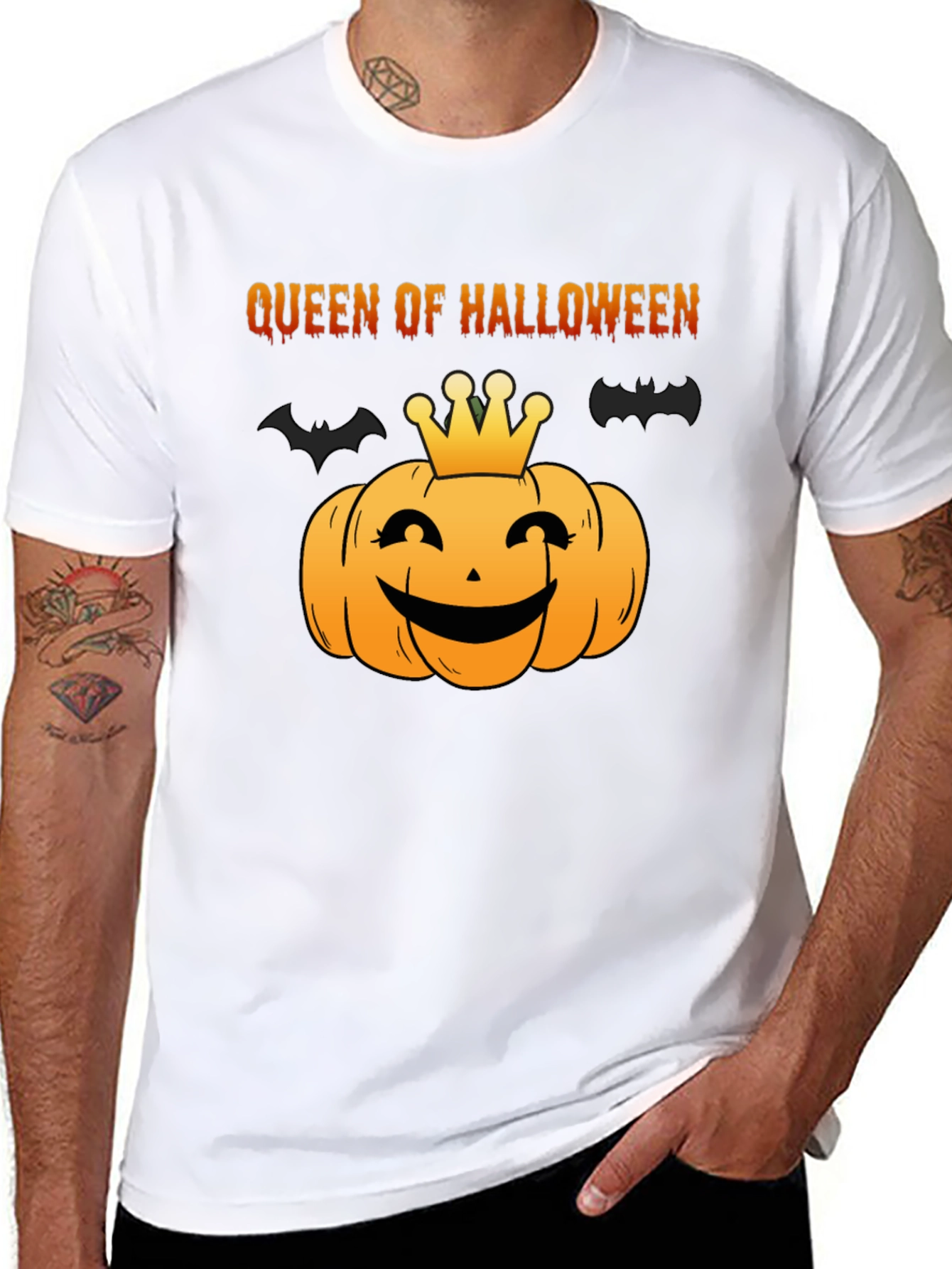 Queen of Halloween T-Shirt - Pumpkin Graphic Tee