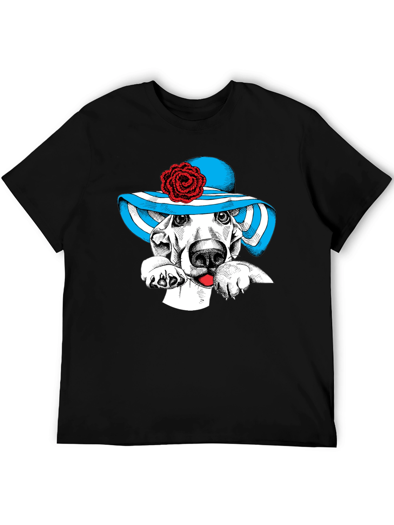 Dog in Hat Graphic Tee - Unique Design!