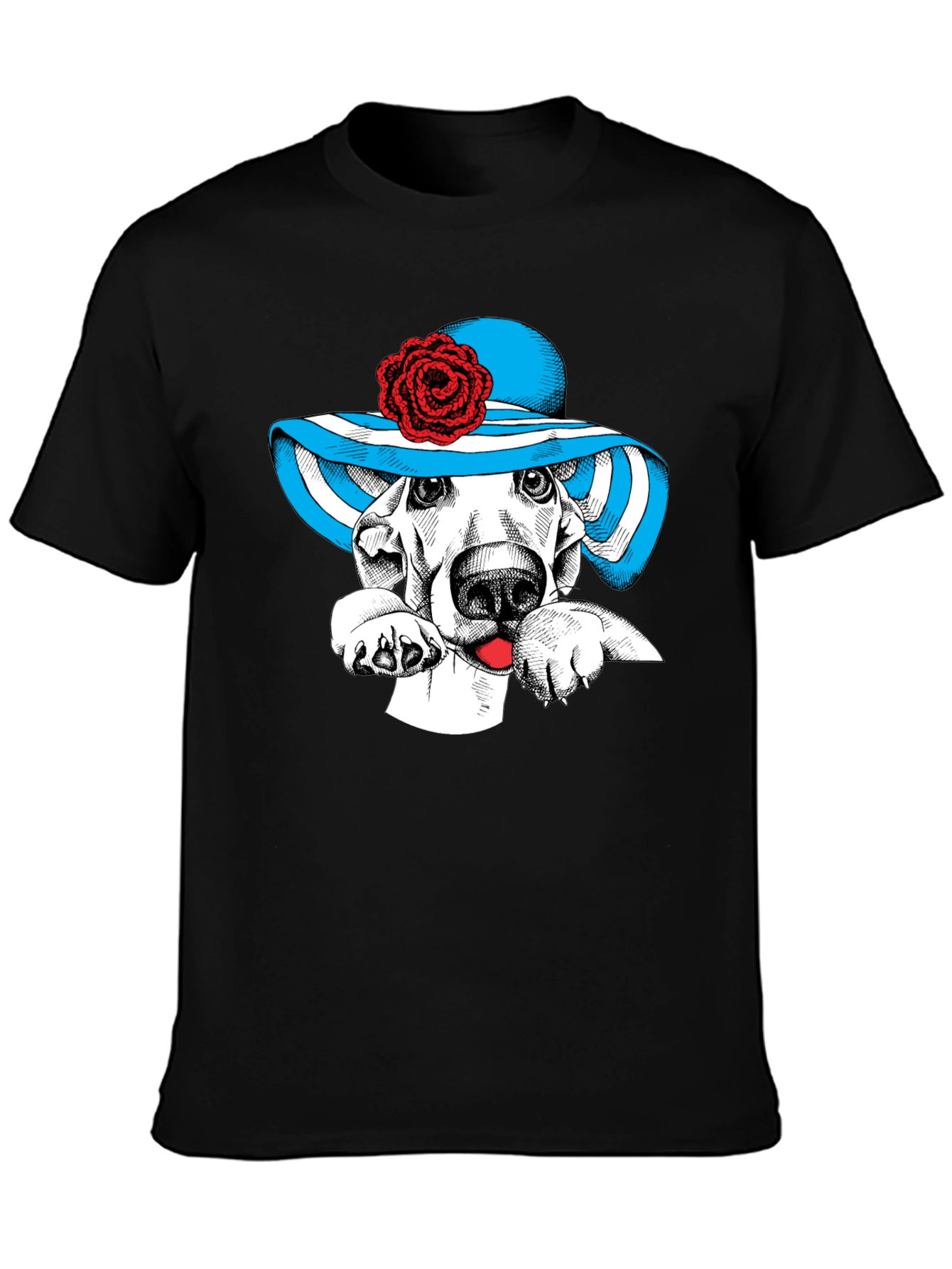 Dog in Hat Graphic Tee - Unique Design!