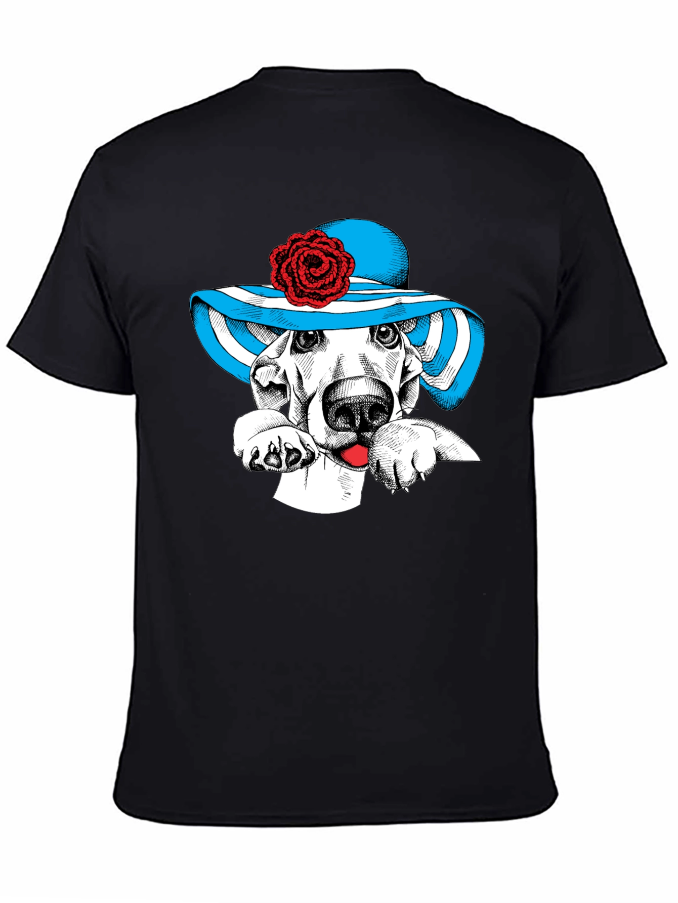 Dog in Hat Graphic Tee - Unique Design!
