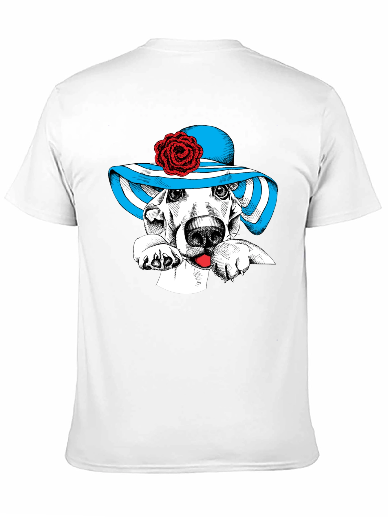 Dog in Hat Graphic Tee - Unique Design!