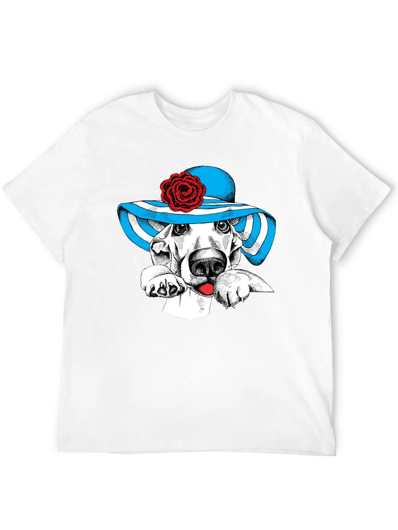 Dog in Hat Graphic Tee - Unique Design!