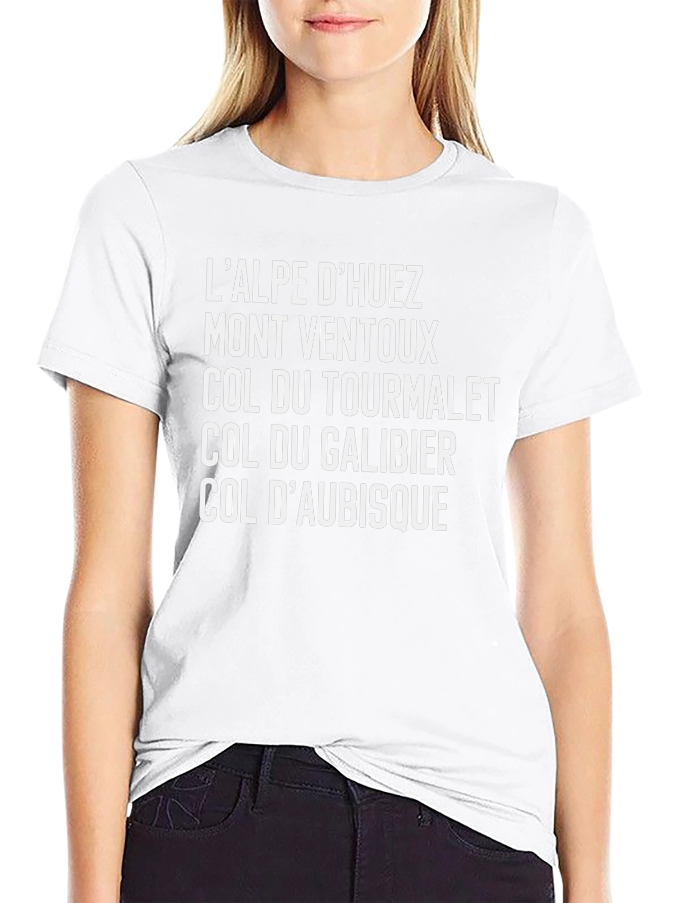 Cycling Climbs T-Shirt - LAlpe dHuez Mont Ventoux