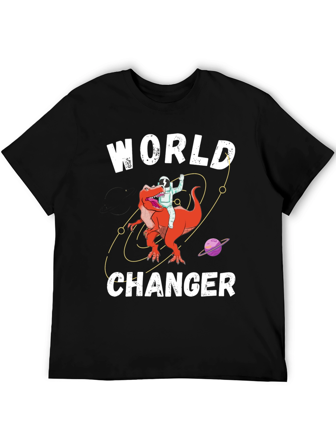 World Changer Astronaut Dinosaur Graphic Tee