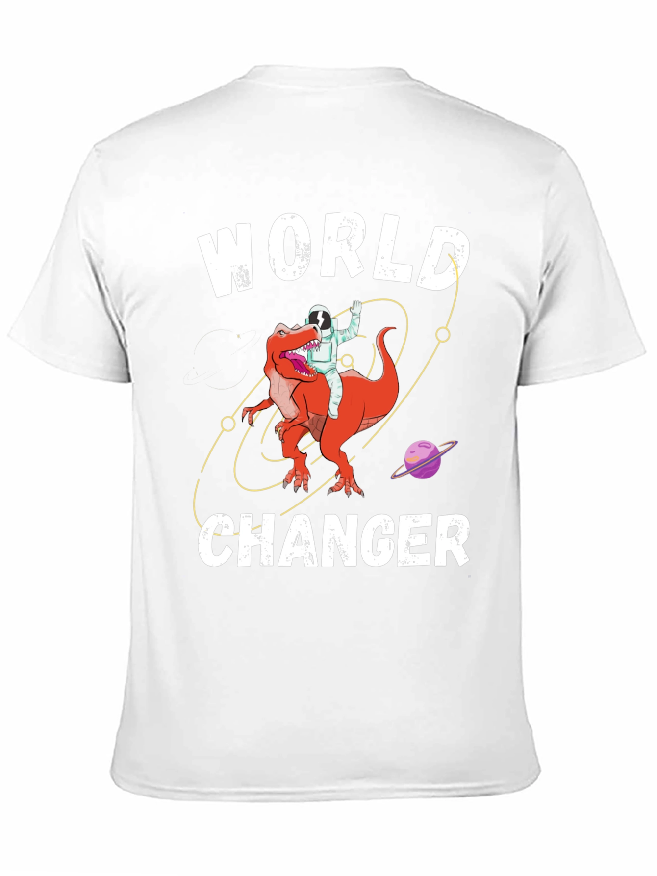 World Changer Astronaut Dinosaur Graphic Tee