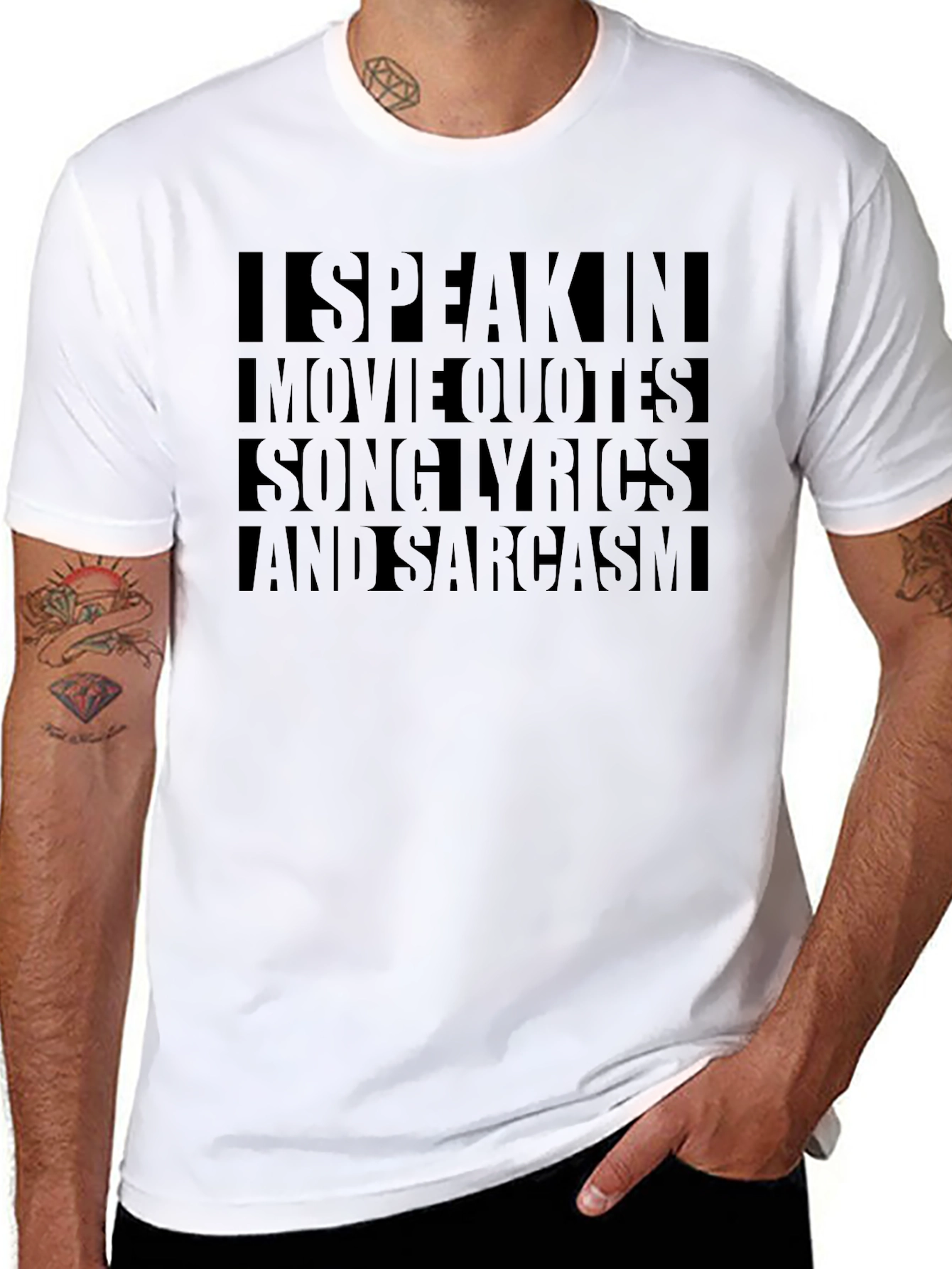 I Speak In Movie Quotes Sarcasm Graphic T-Shirt