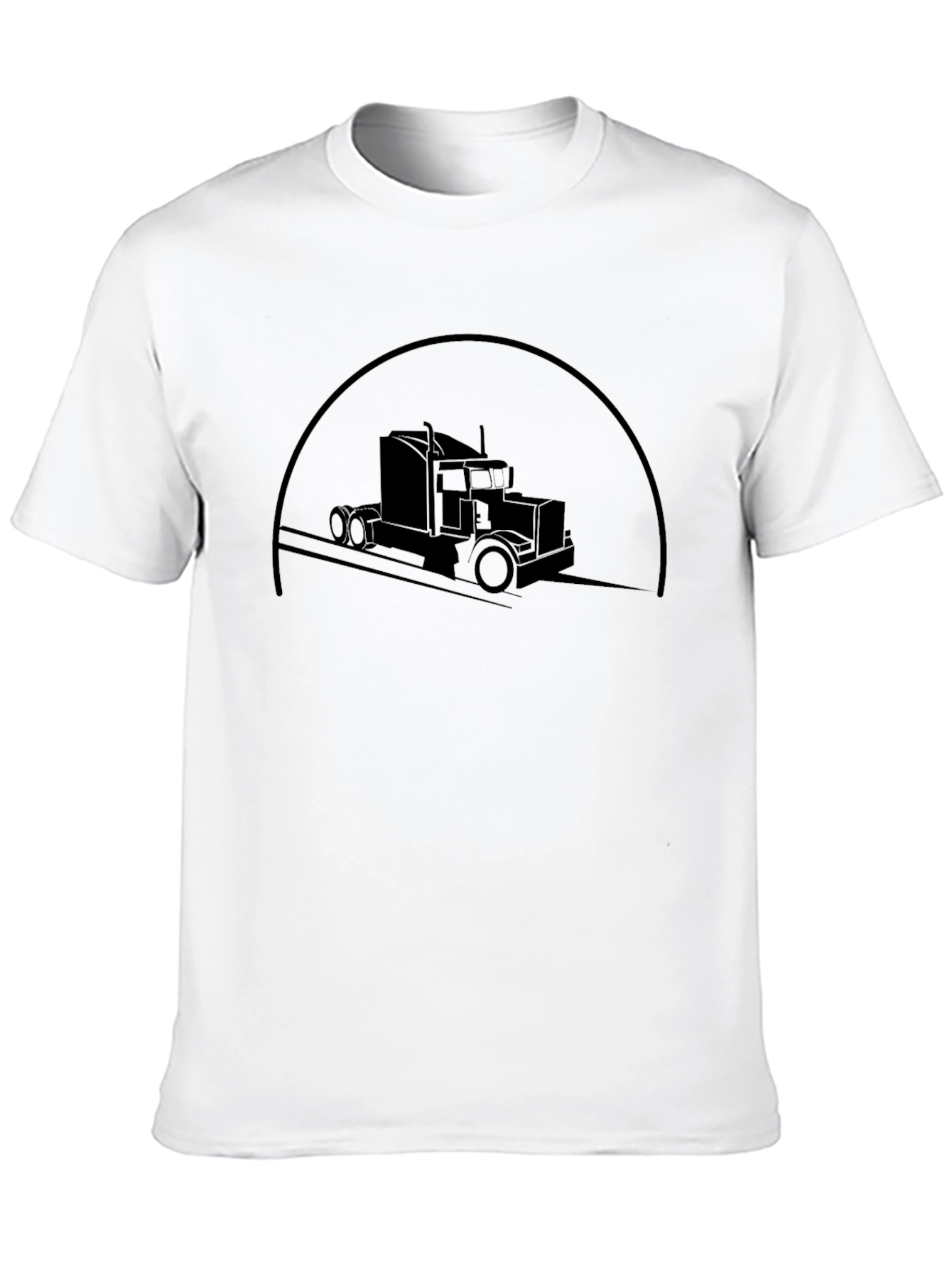 Trucker Silhouette Graphic T-Shirt - Classic Black Tee