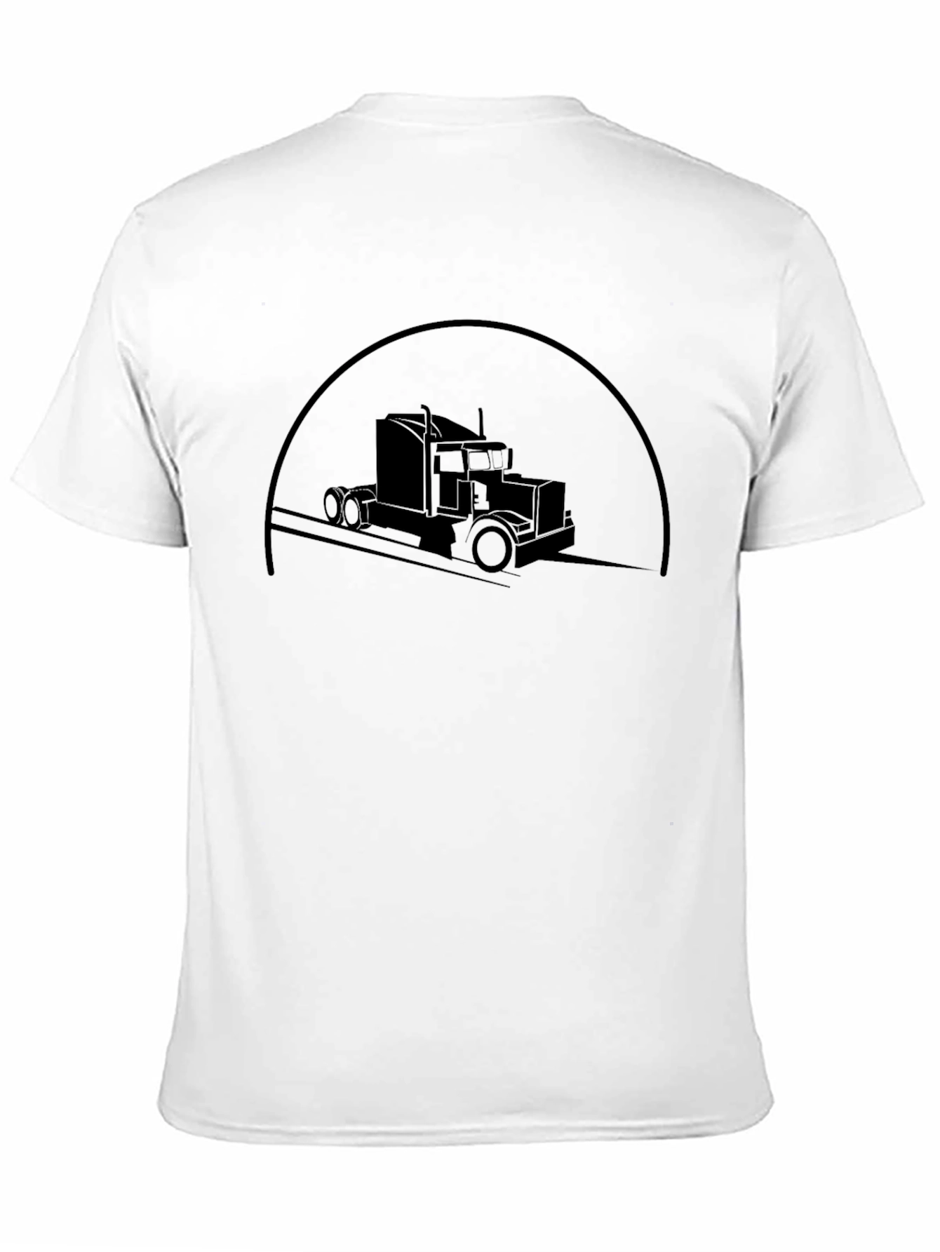 Trucker Silhouette Graphic T-Shirt - Classic Black Tee