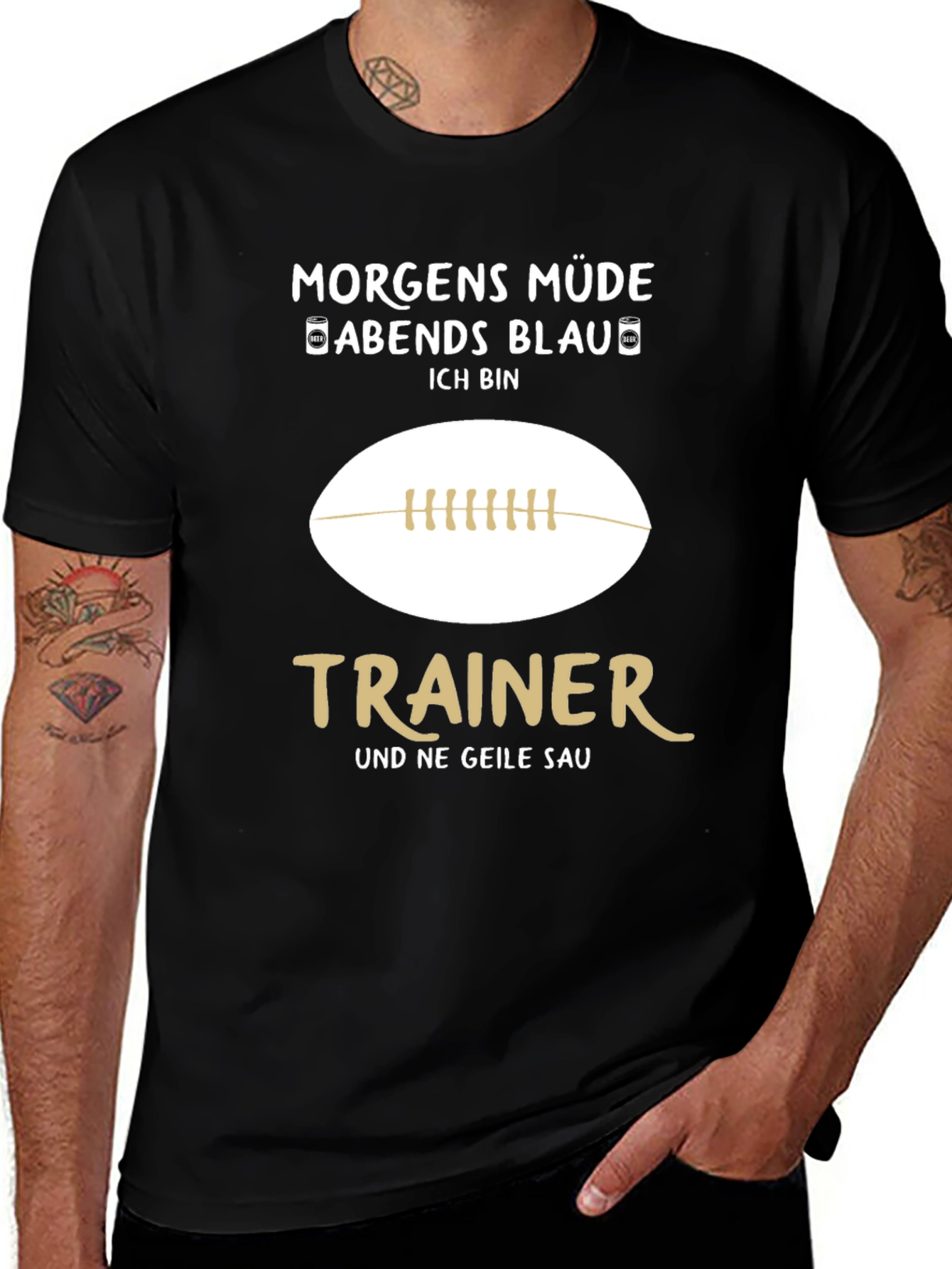 Morgens Müde Abends Blau Trainer Graphic Tee