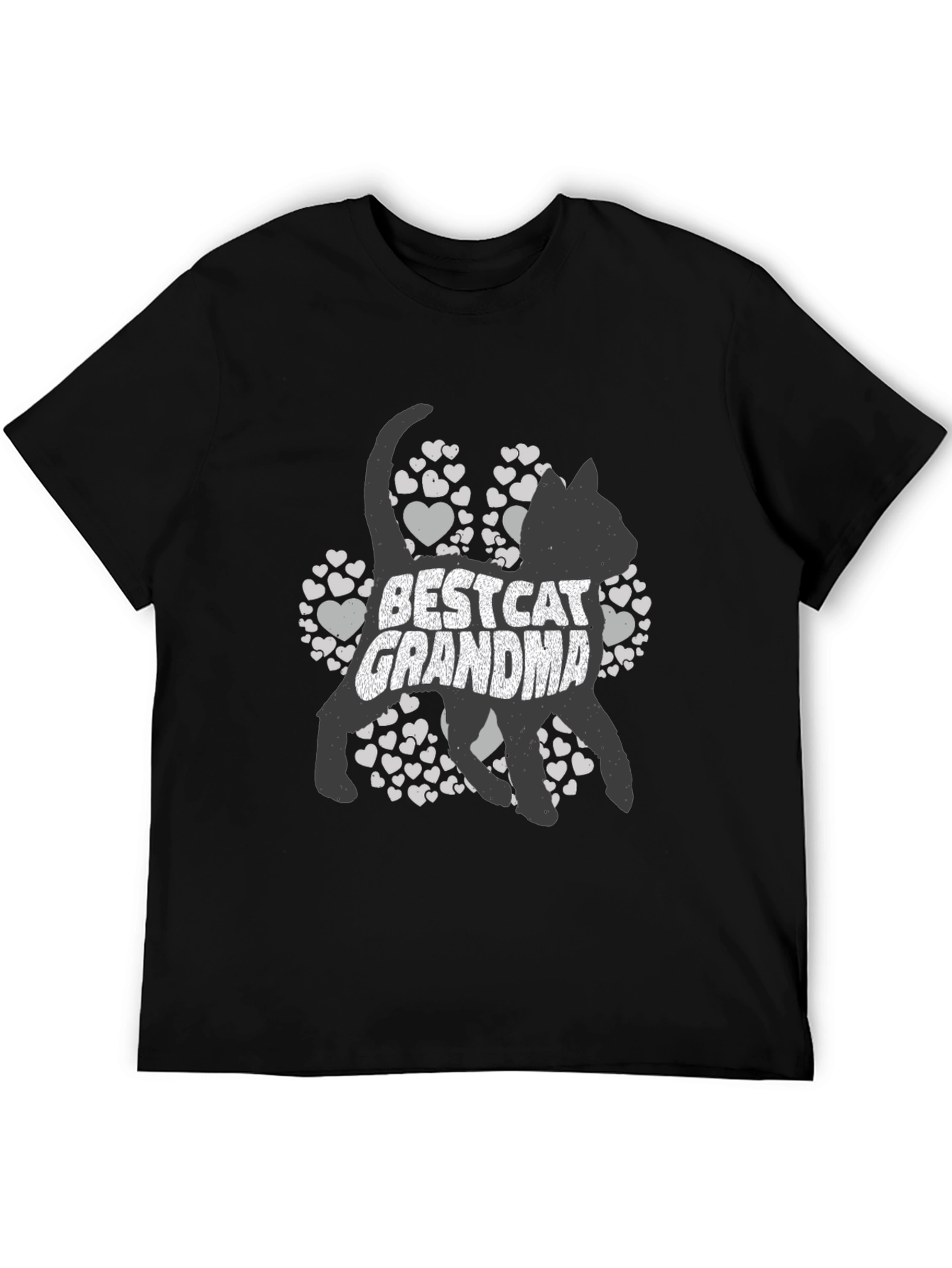 Best Cat Grandma T-Shirt - Black