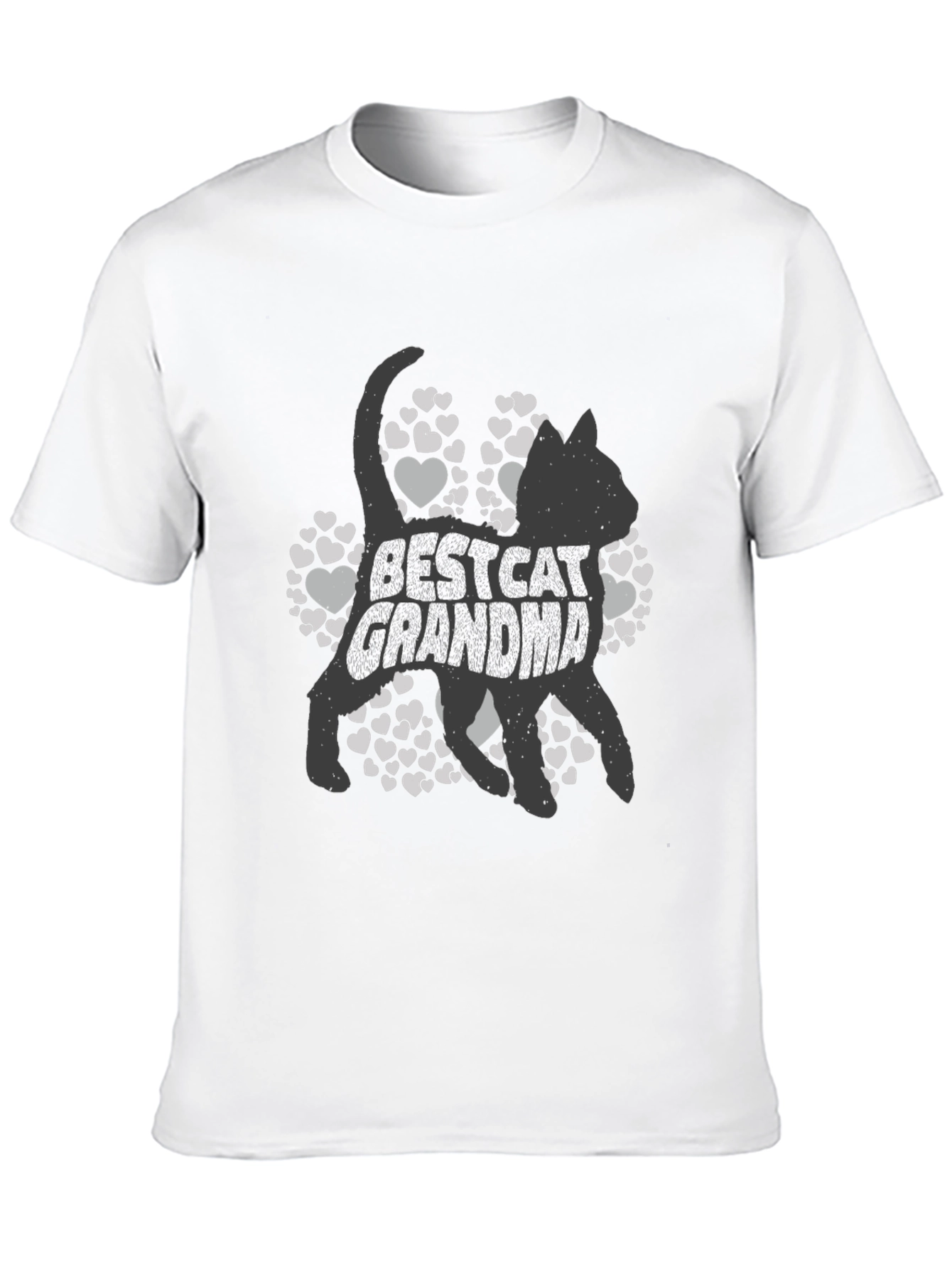Best Cat Grandma T-Shirt - Black