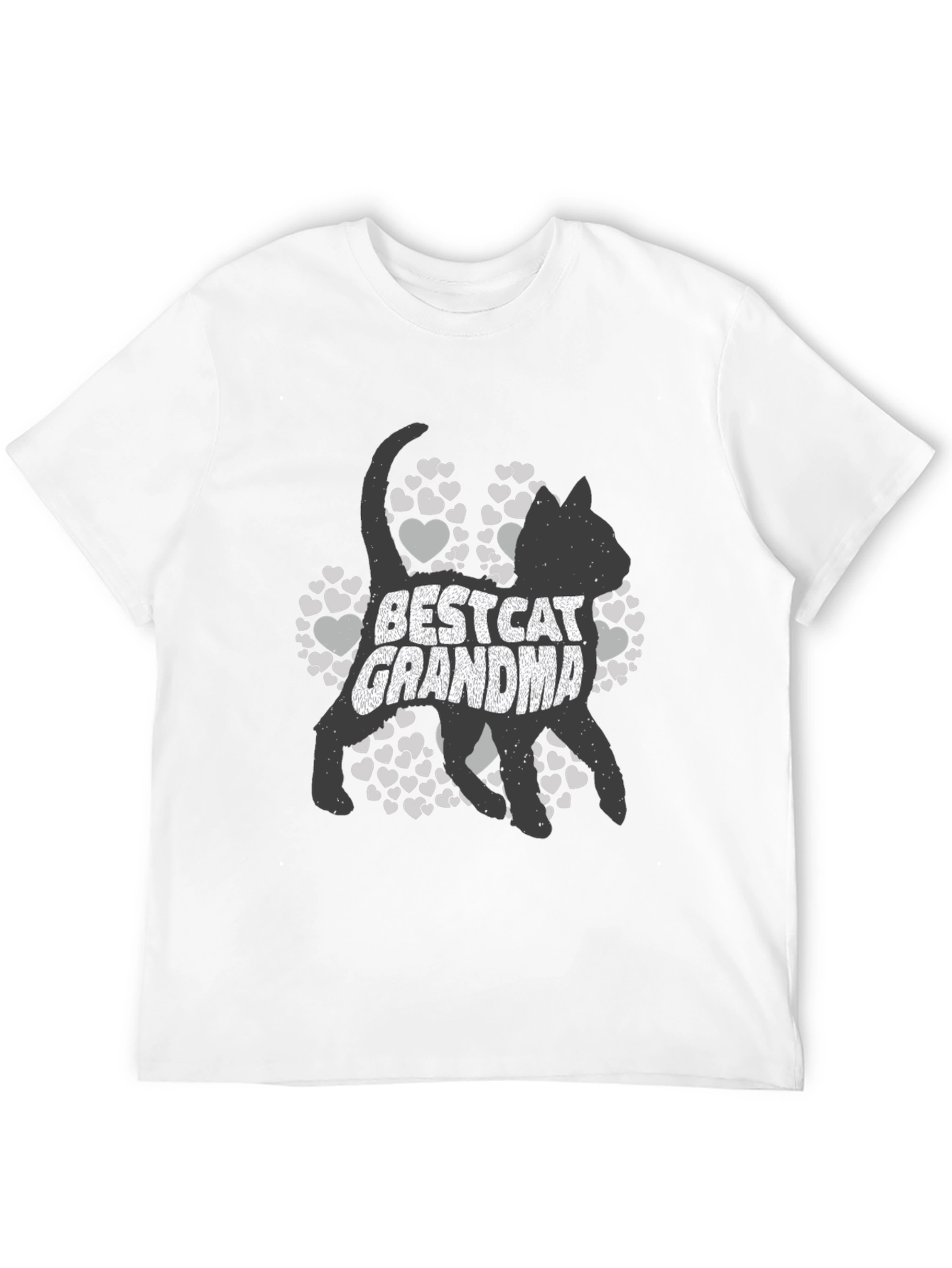 Best Cat Grandma T-Shirt - Black