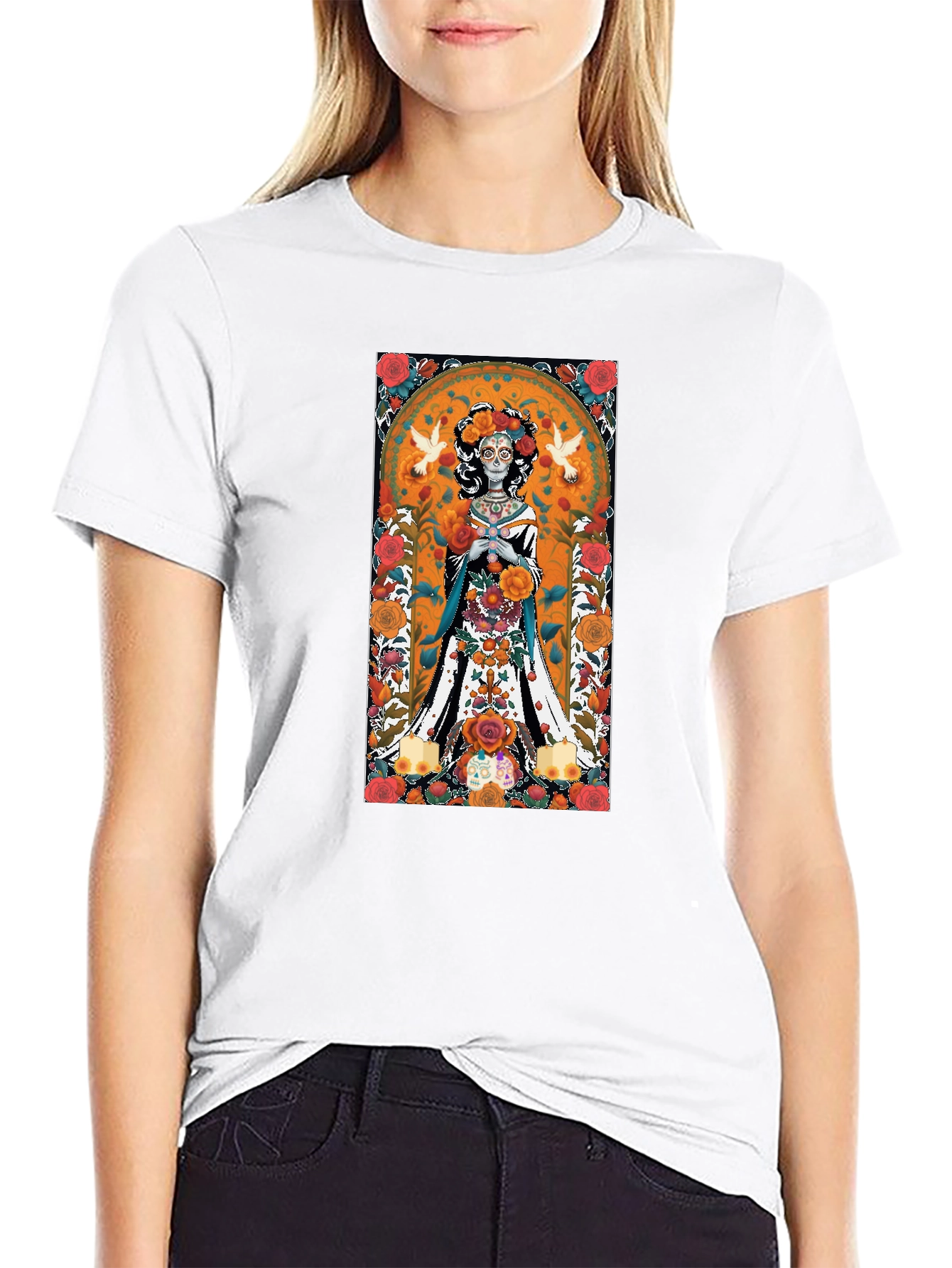 Day of the Dead Woman Black T-Shirt