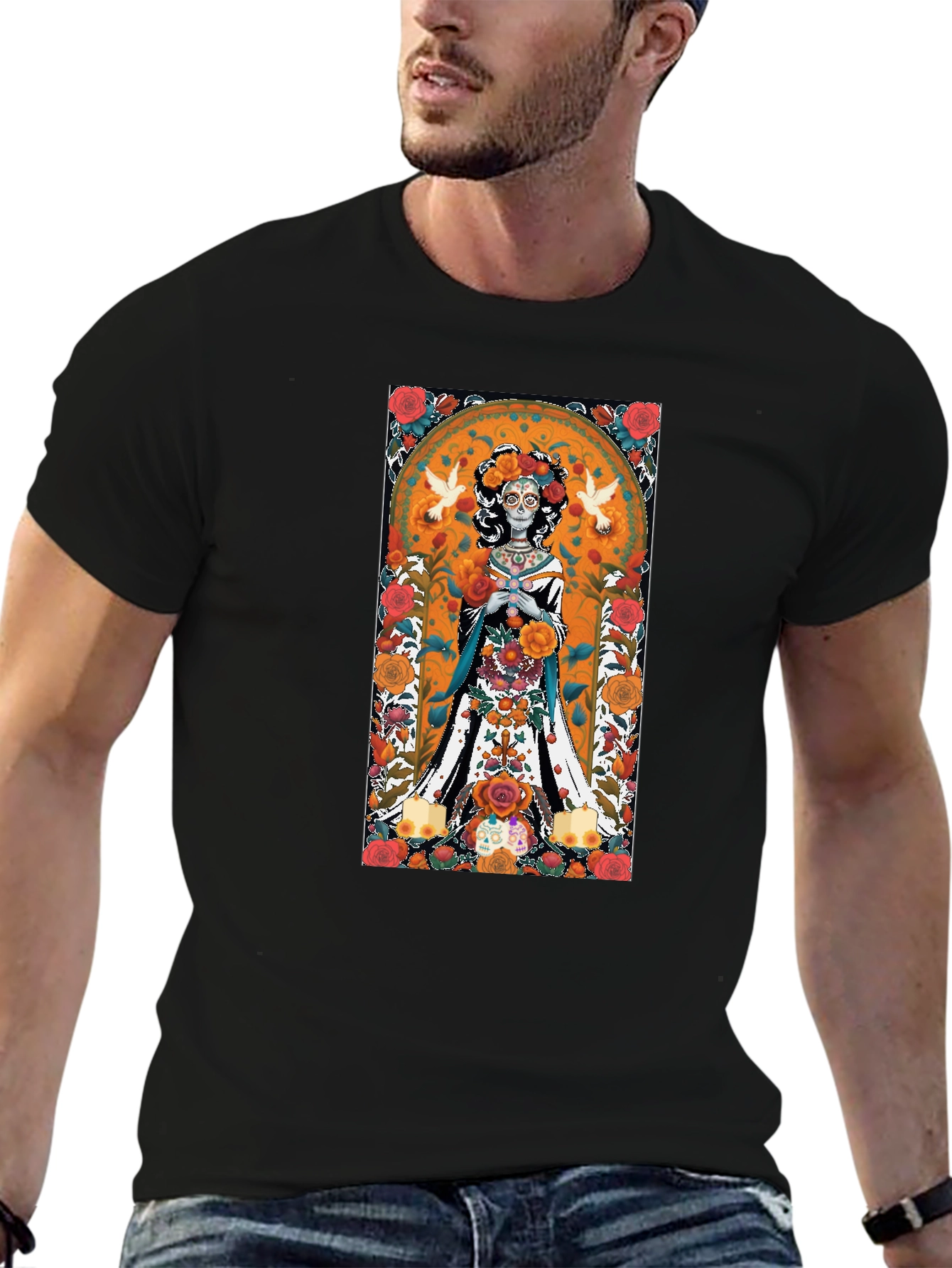 Day of the Dead Woman Black T-Shirt
