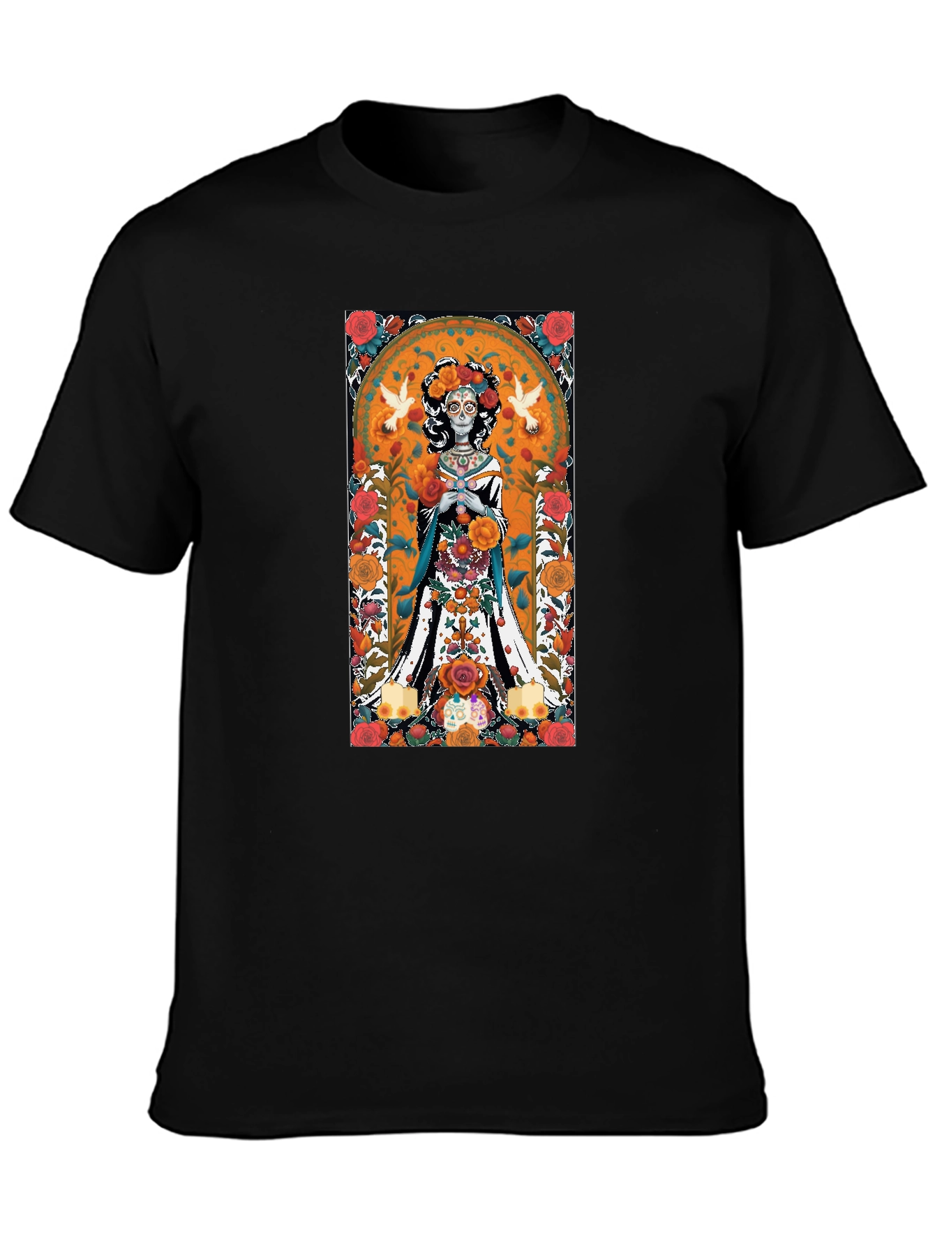 Day of the Dead Woman Black T-Shirt