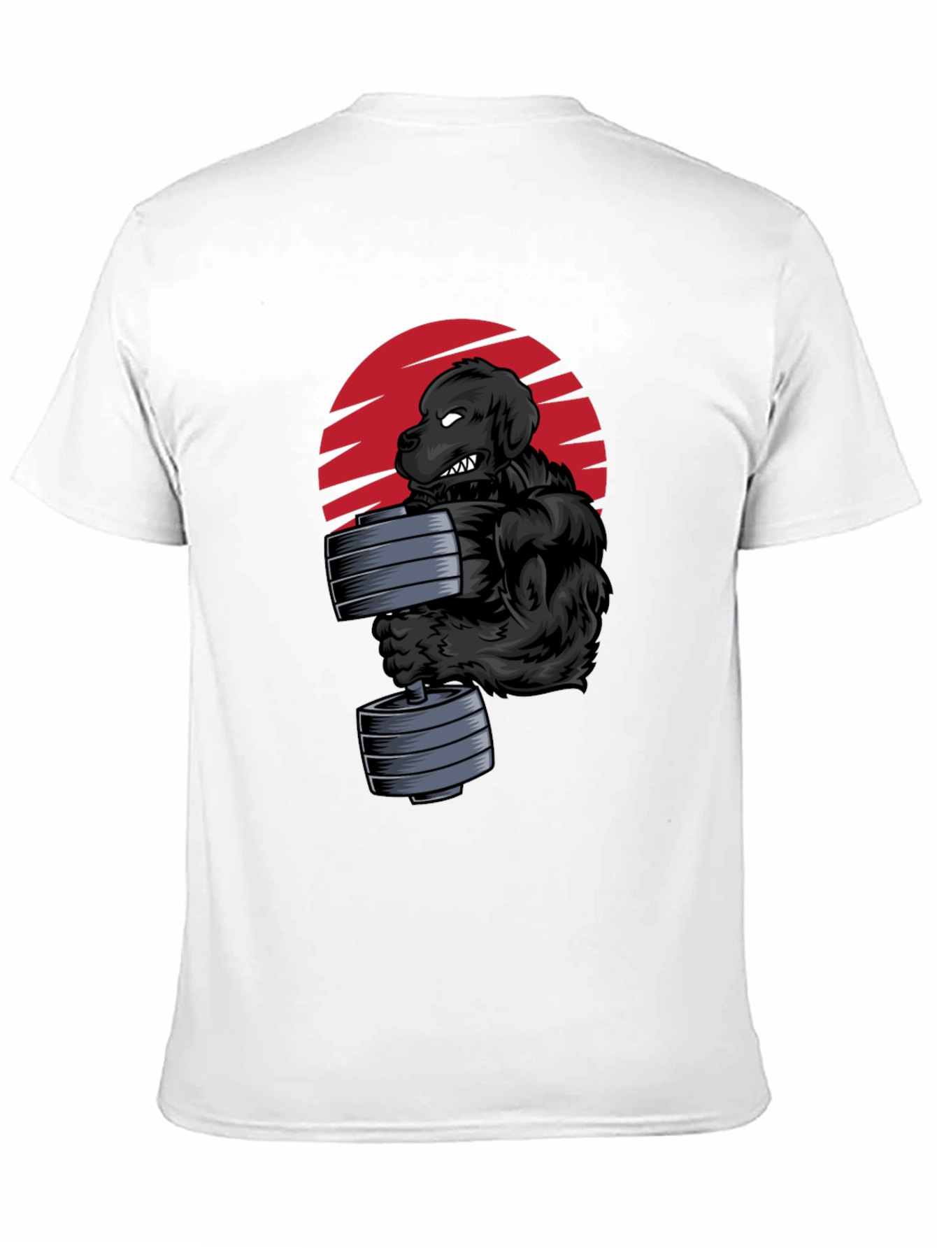 Dog Bodybuilder Graphic Tee - Black