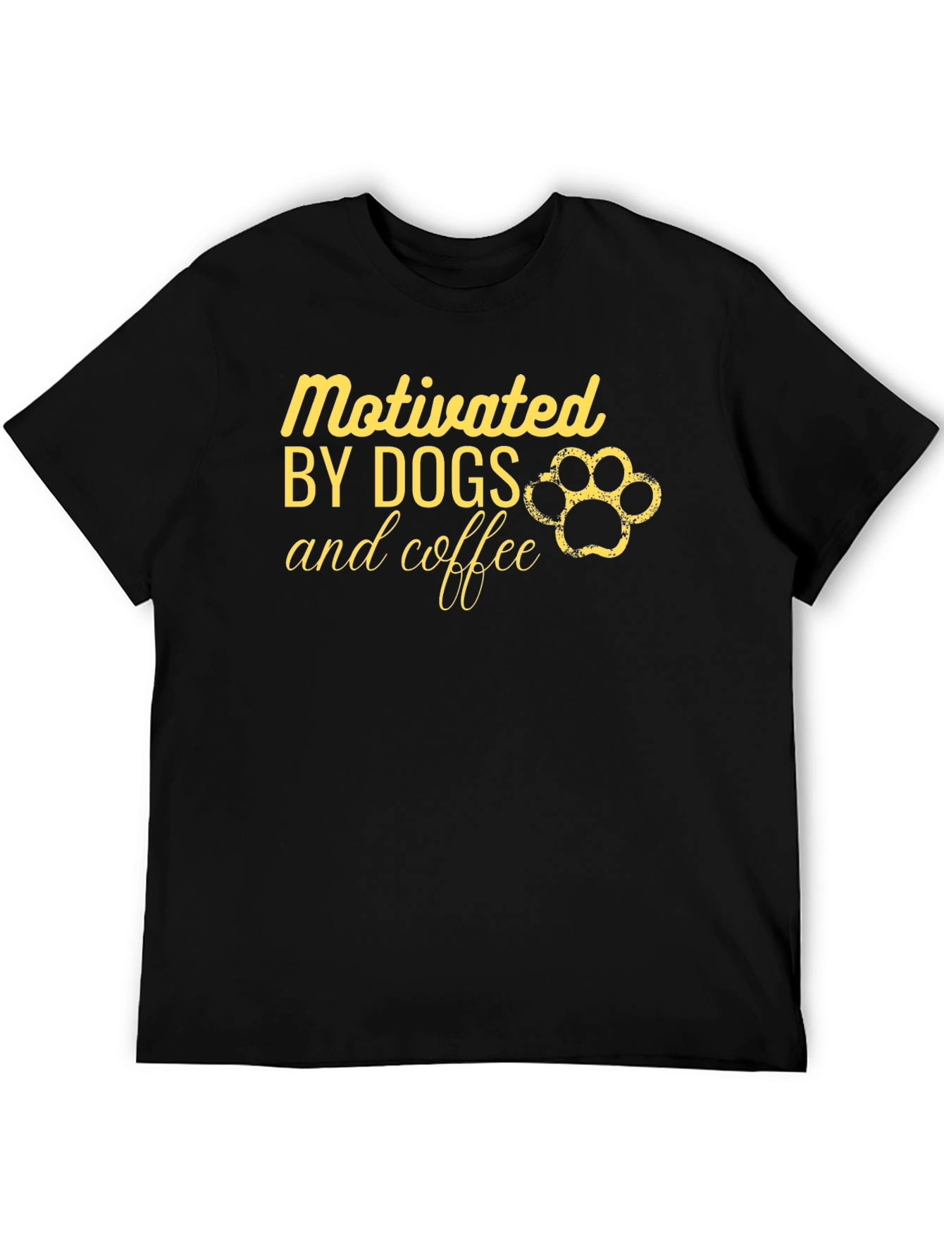 Motivated by Dogs and Coffee Graphic T-Shirt